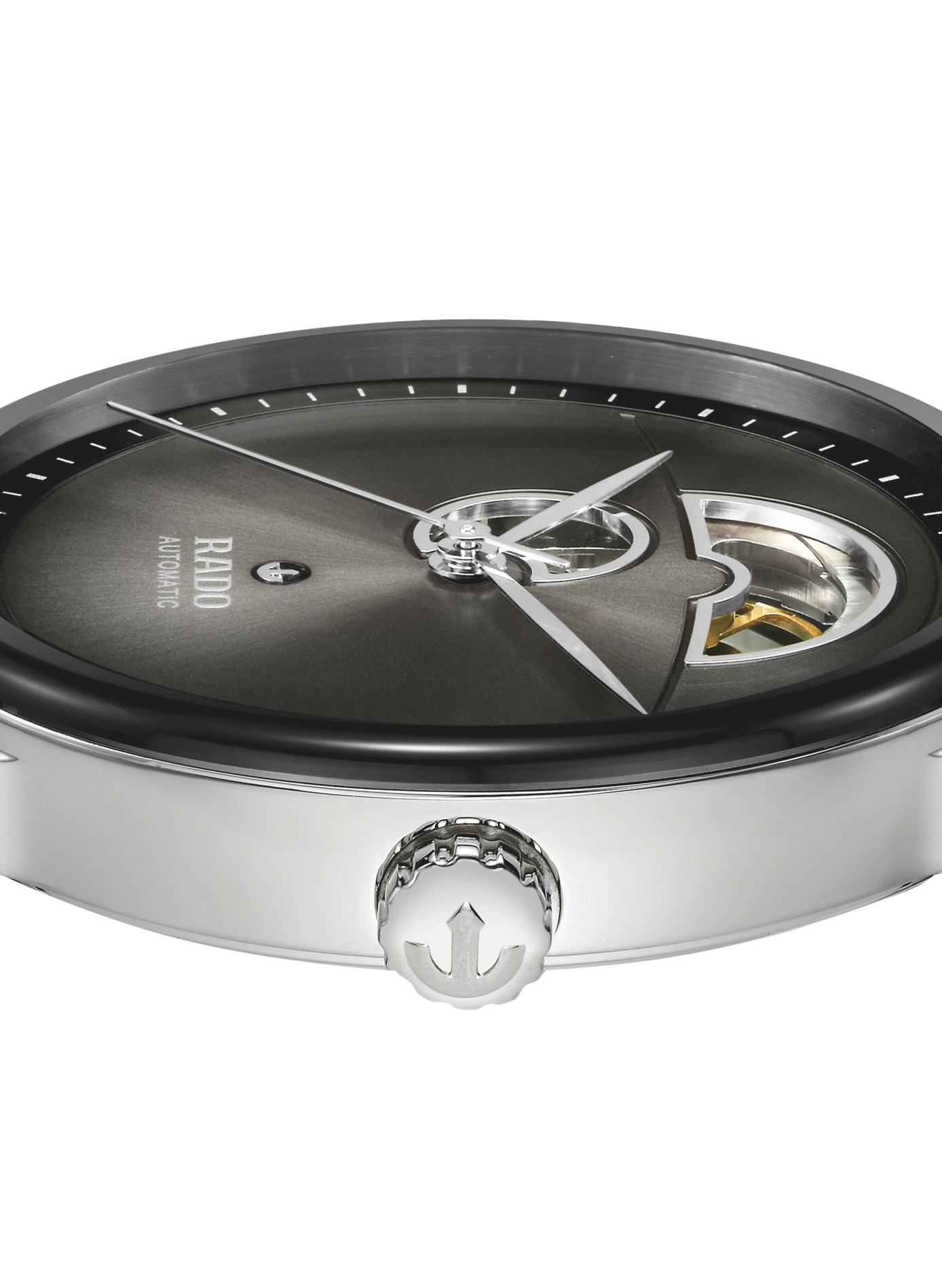 Montre automatique Centrix Automatic Open Heart en céramique RADO Argent