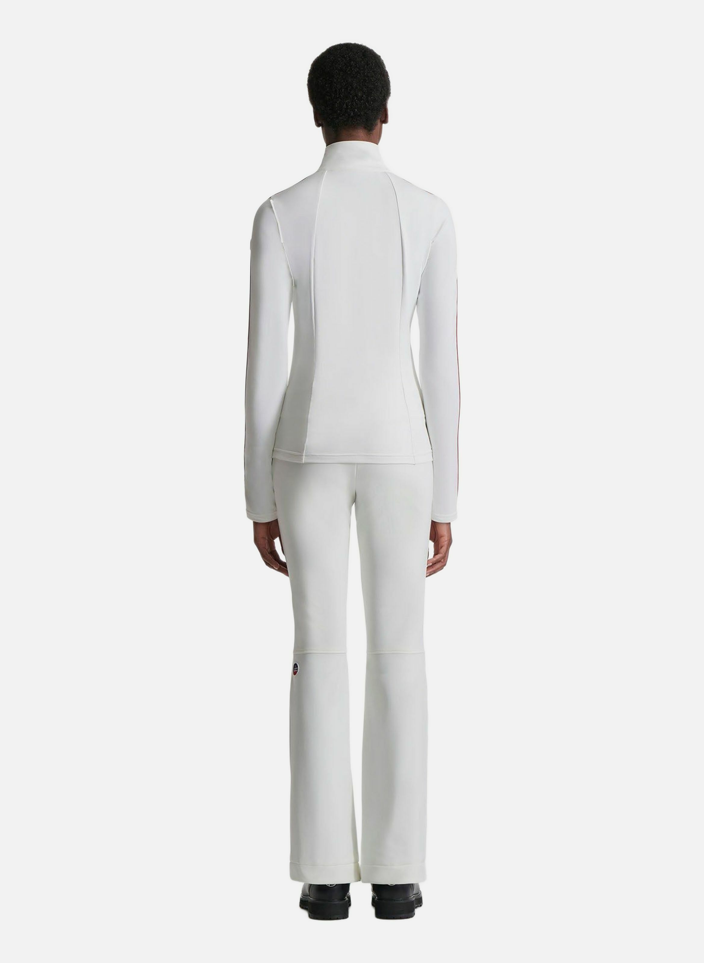 Stellia high-neck fitted sweater. FUSALP White
