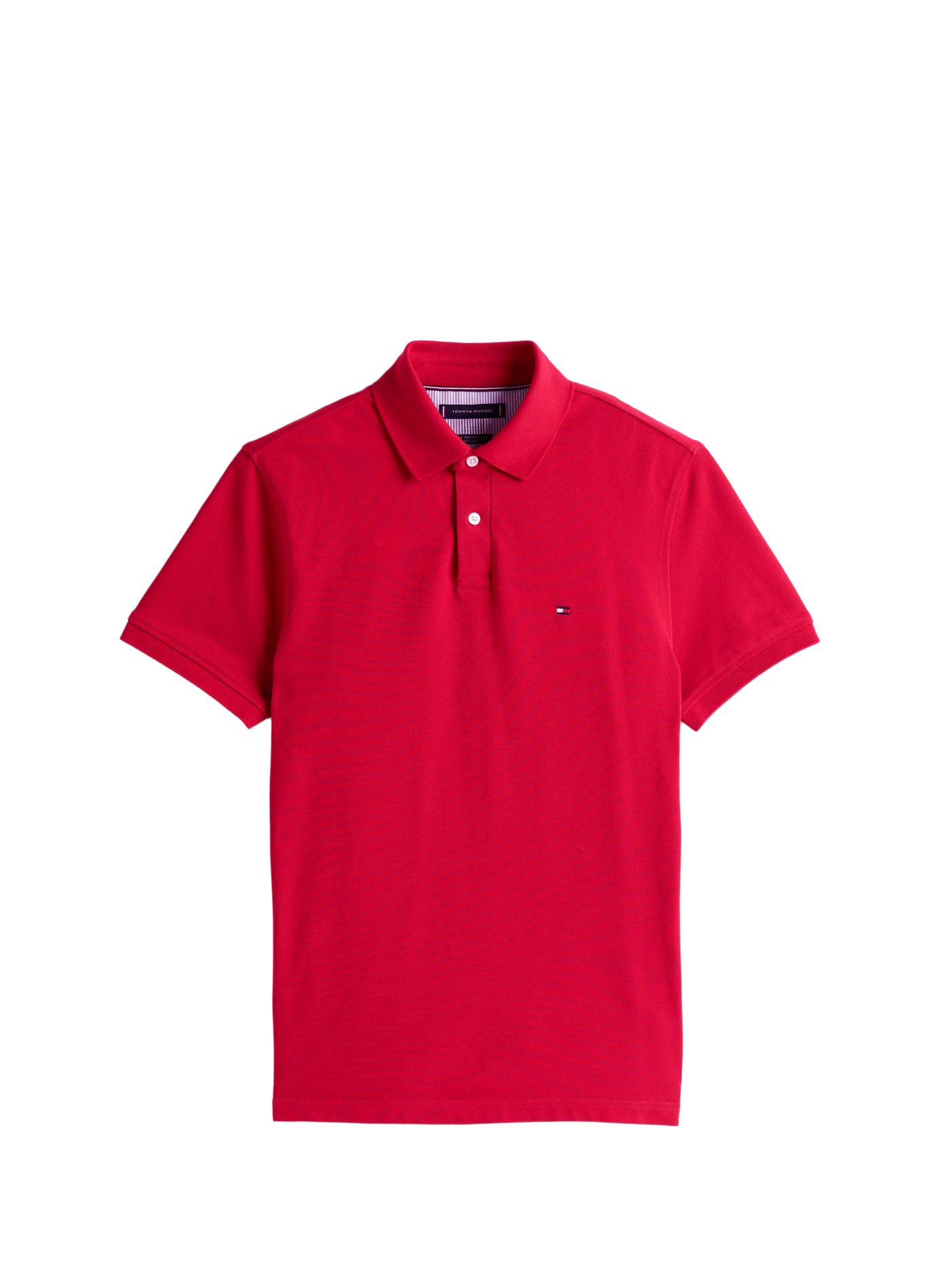 Organic cotton piqué polo shirt  Medium red