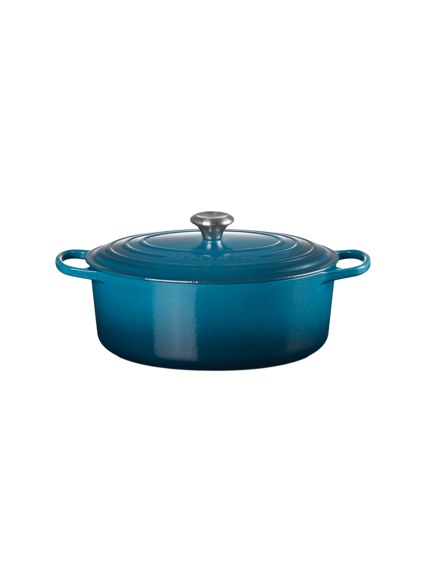 Ovale gusseiserner Schmortopf mit Emaillebeschichtung LE CREUSET Blau