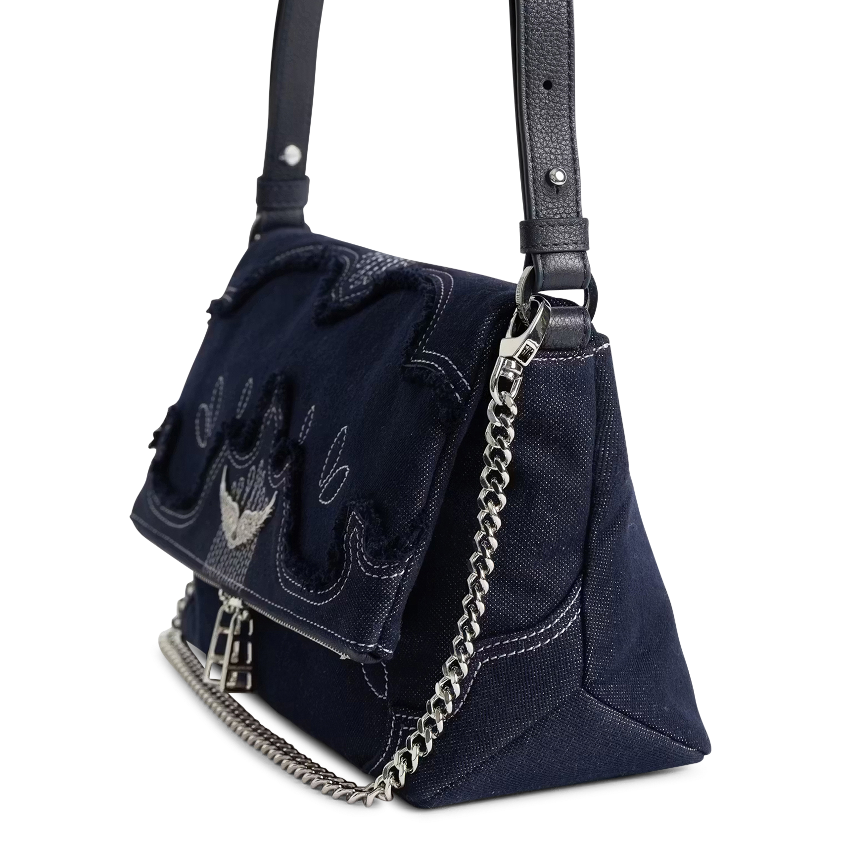 Sac bandoulière en toile rocky ii ZADIG&VOLTAIRE Bleu
