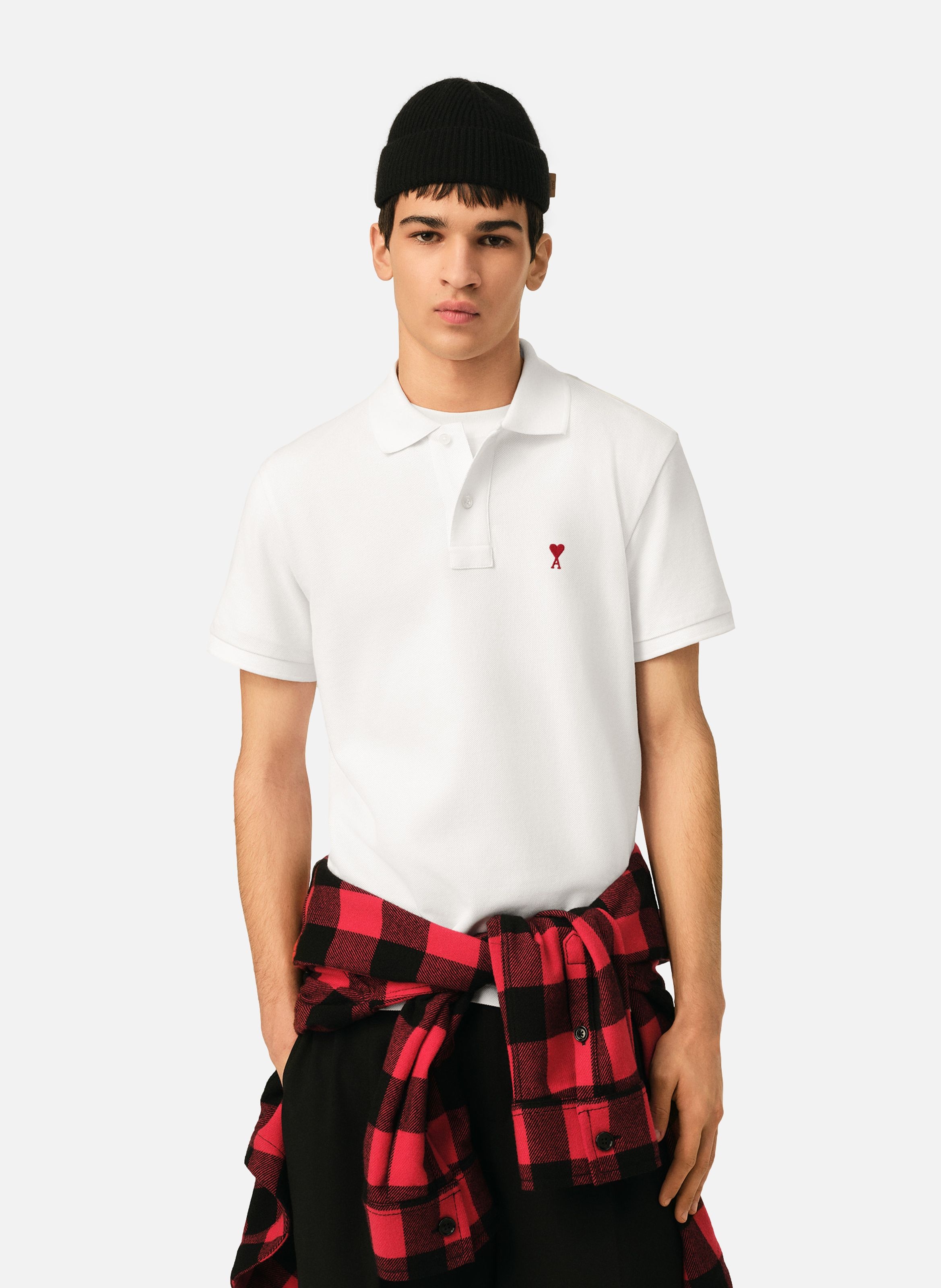 Polo ami de coeur unisexe AMI PARIS Blanc