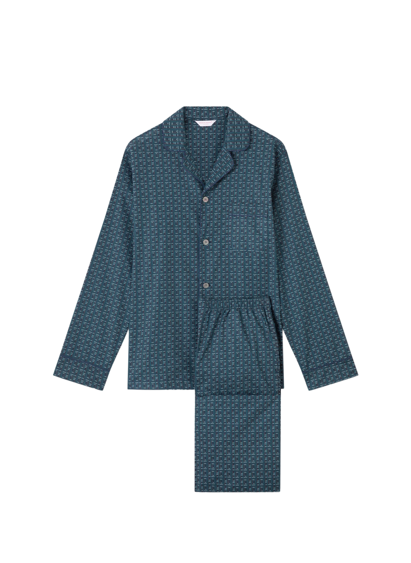 Baumwoll-Pyjamaset DEREK ROSE Blau