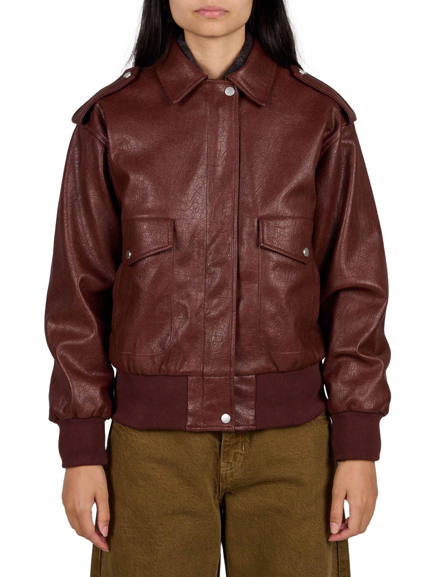 Oversize Jacke mit klassischem Kragen TOPSHOP Rot