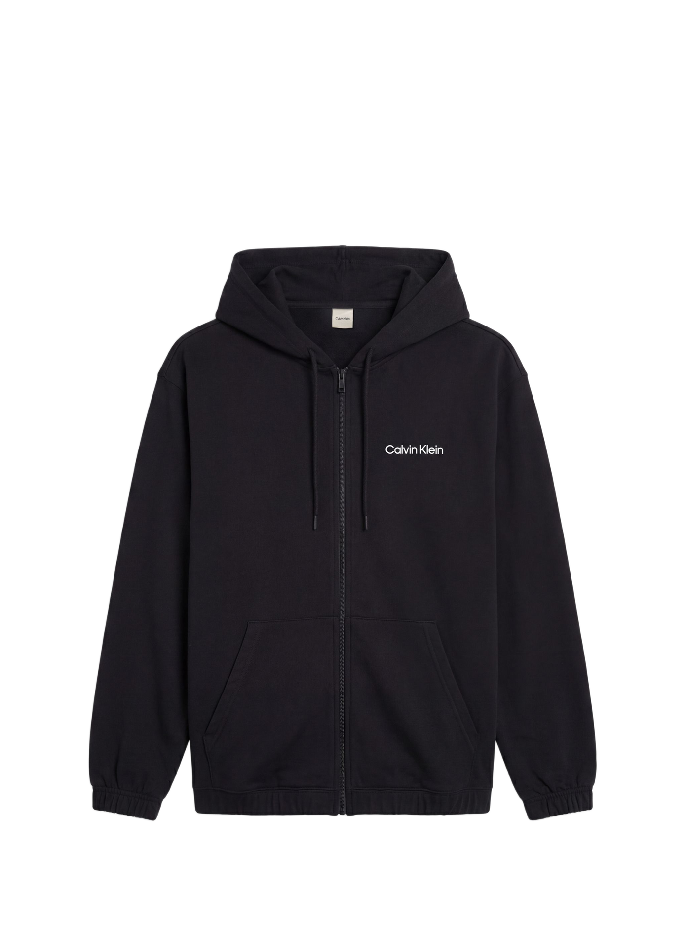 Gerader Kapuzenpullover aus Baumwolle CALVIN KLEIN Schwarz