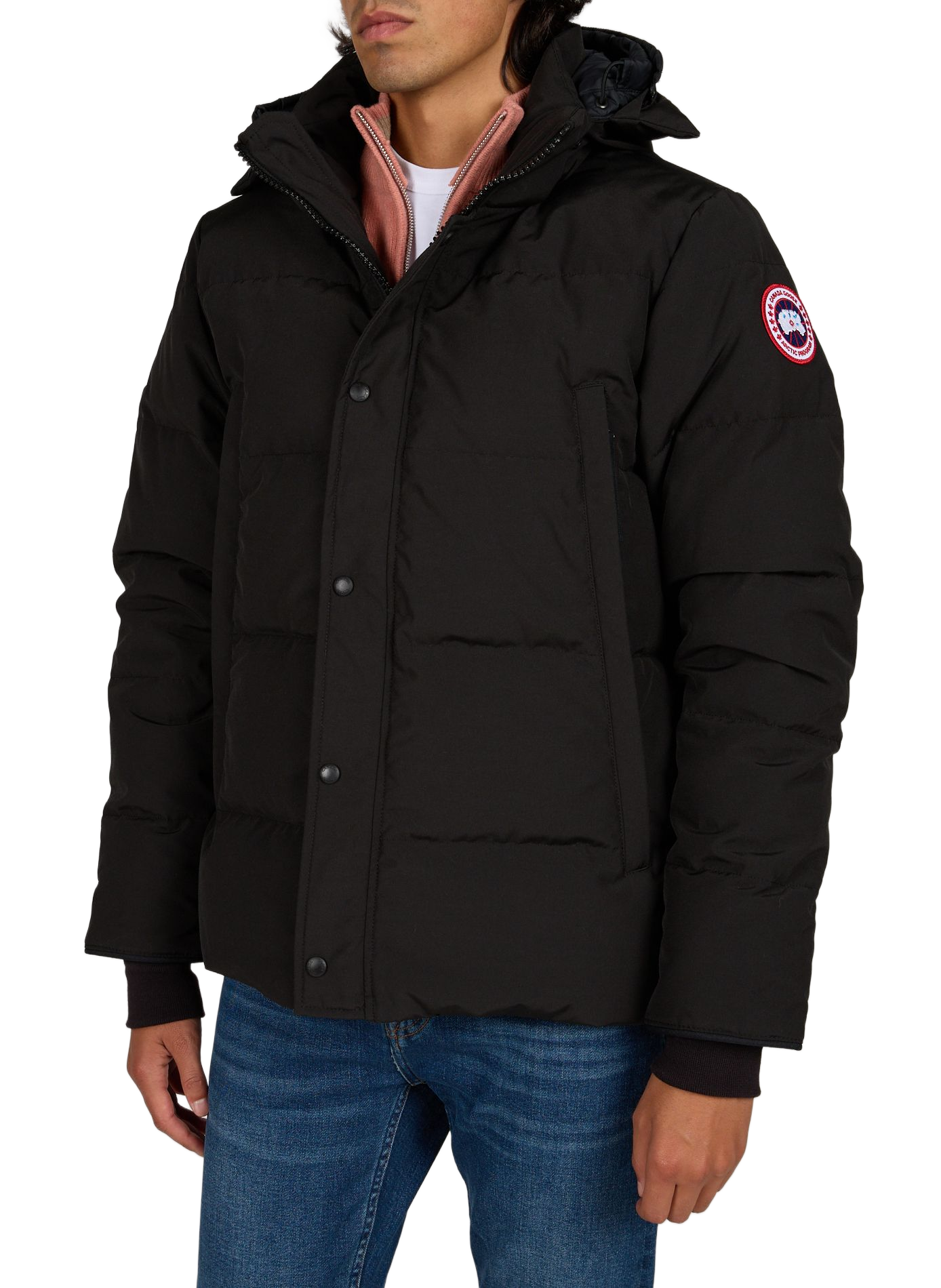 Parka Wyndham gewatteerde parka met capuchon CANADA GOOSE Zwart