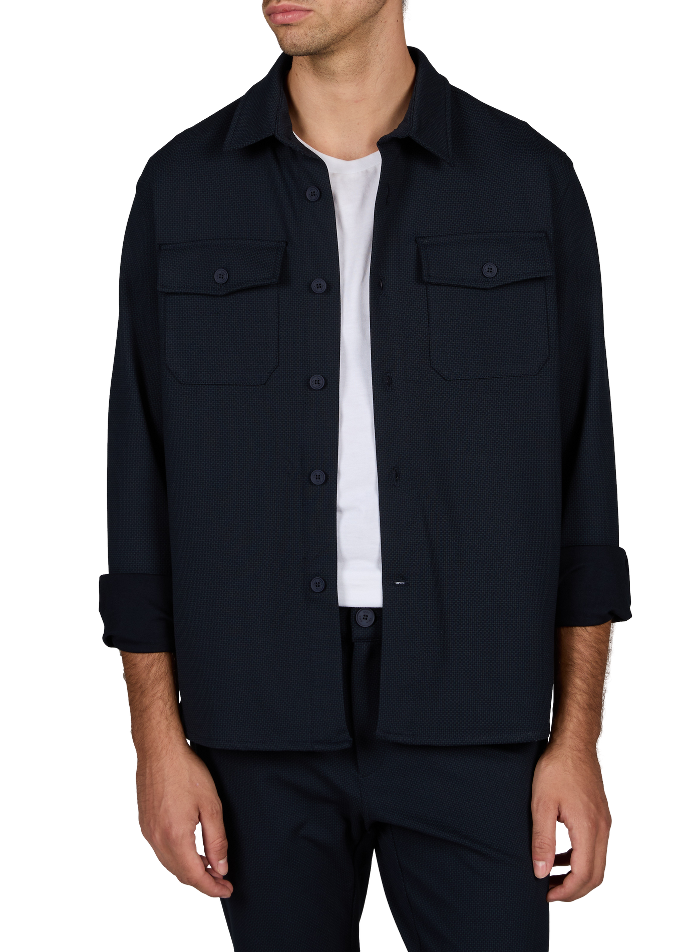 Overshirt Gauthier Simio ruimvallend klassieke kraag 1789 CALA Blauw