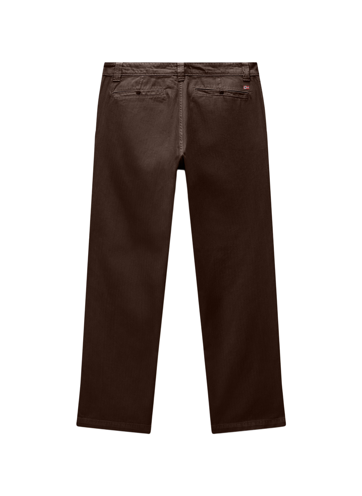 Solid straight cotton pants NAPAPIJRI Brown