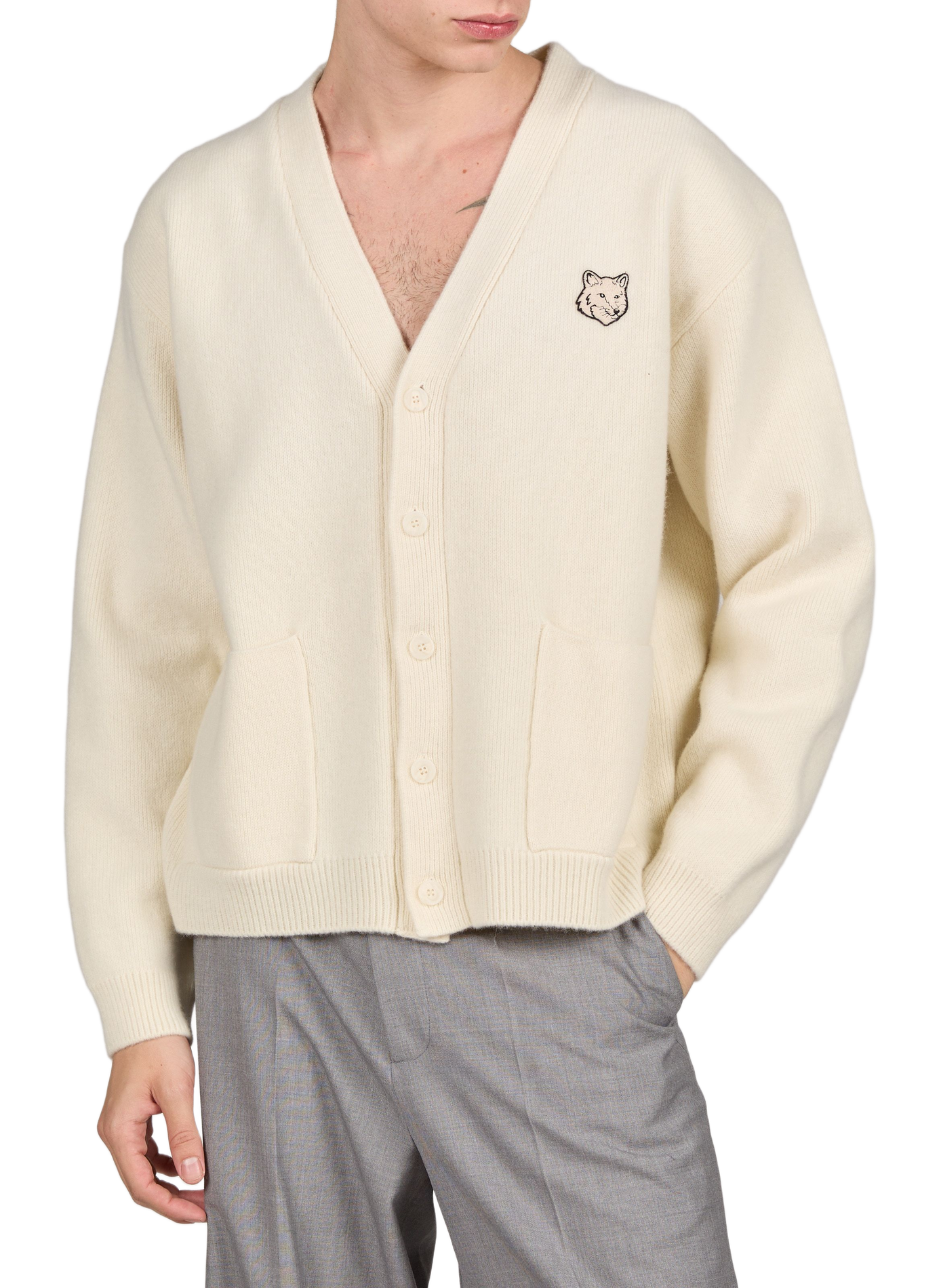 Straight wool vest MAISON KITSUNÉ White