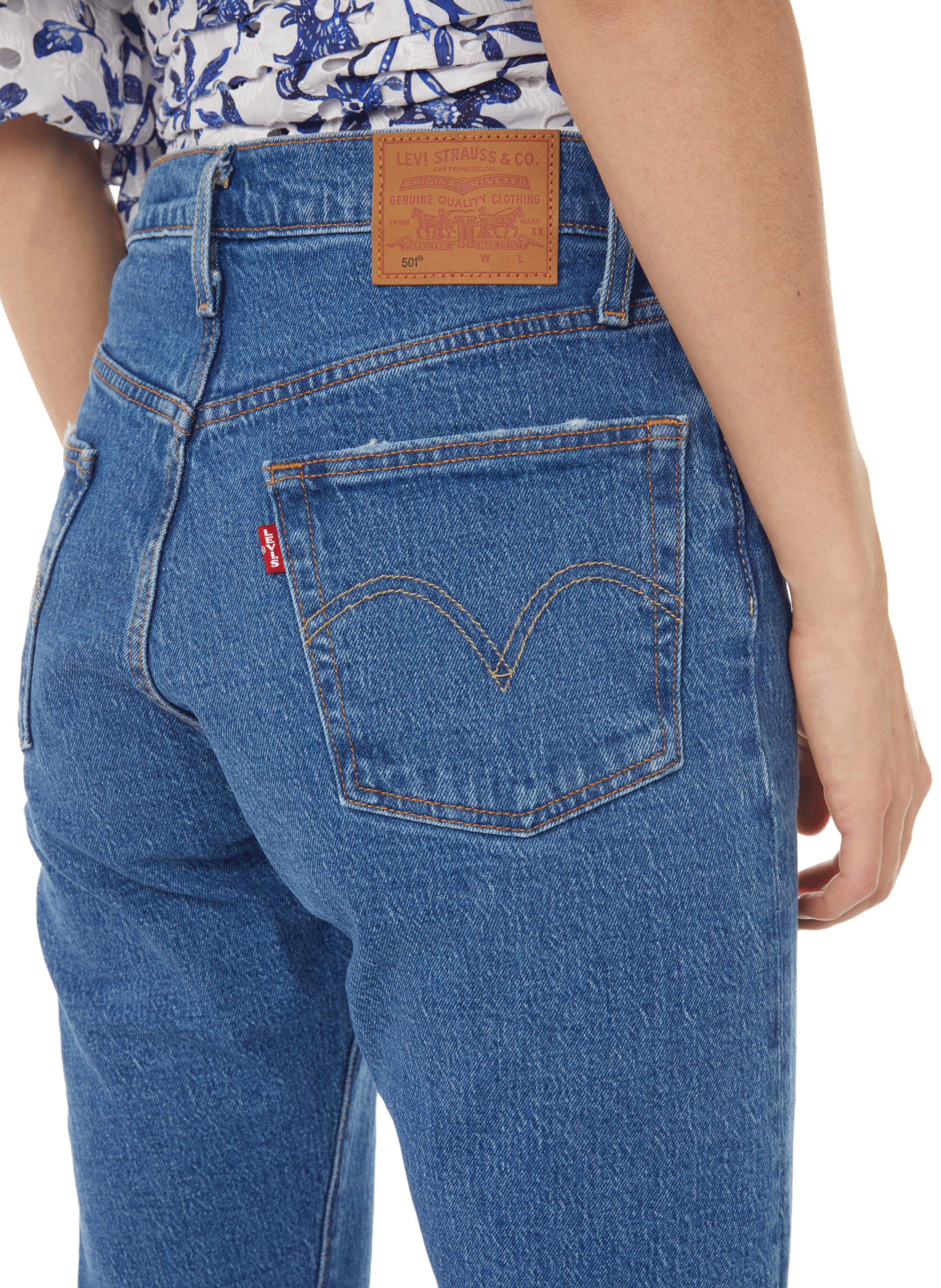 501 cropped jeans LEVI'S Blue