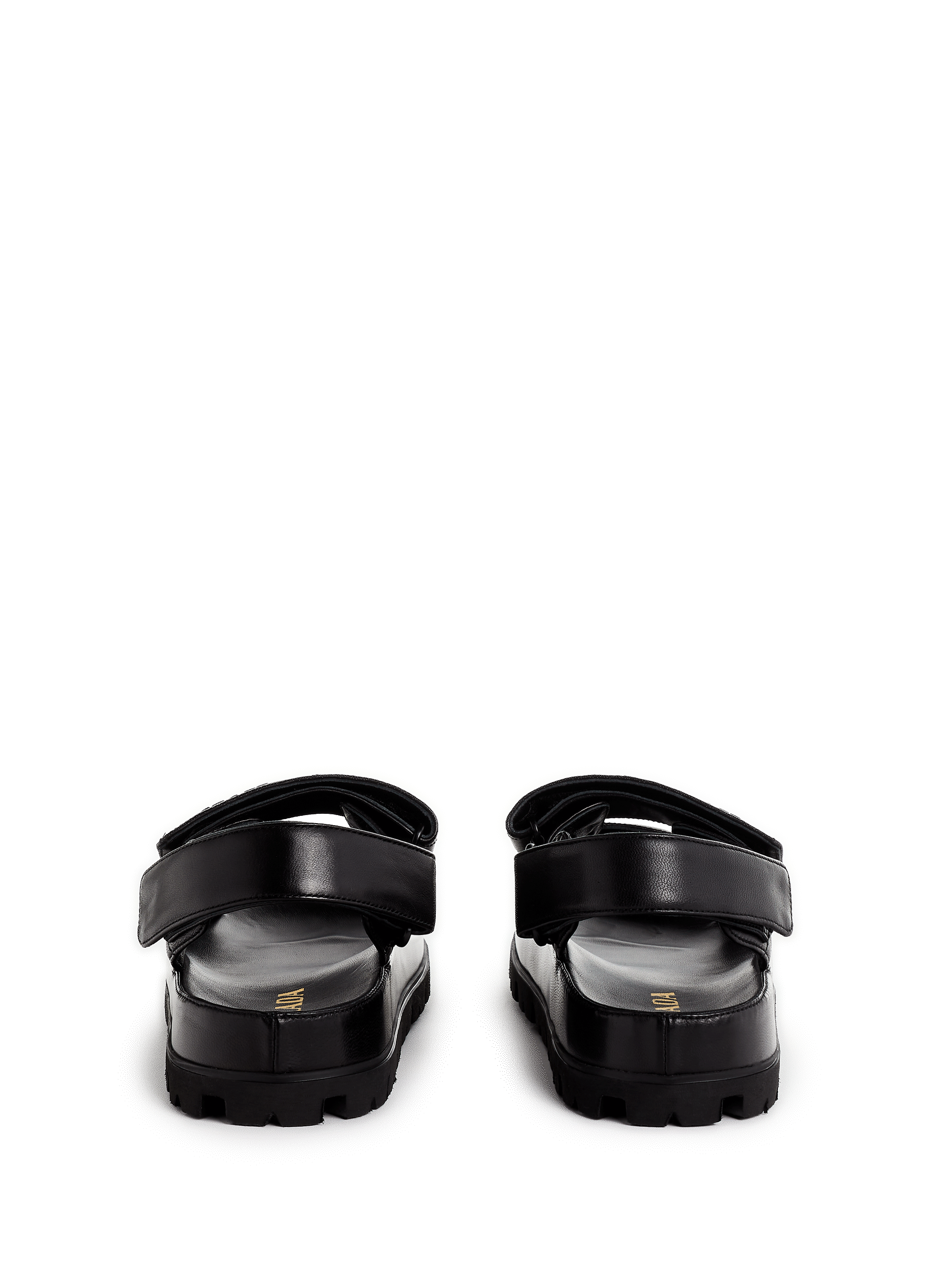 Quilted leather sandals PRADA Black