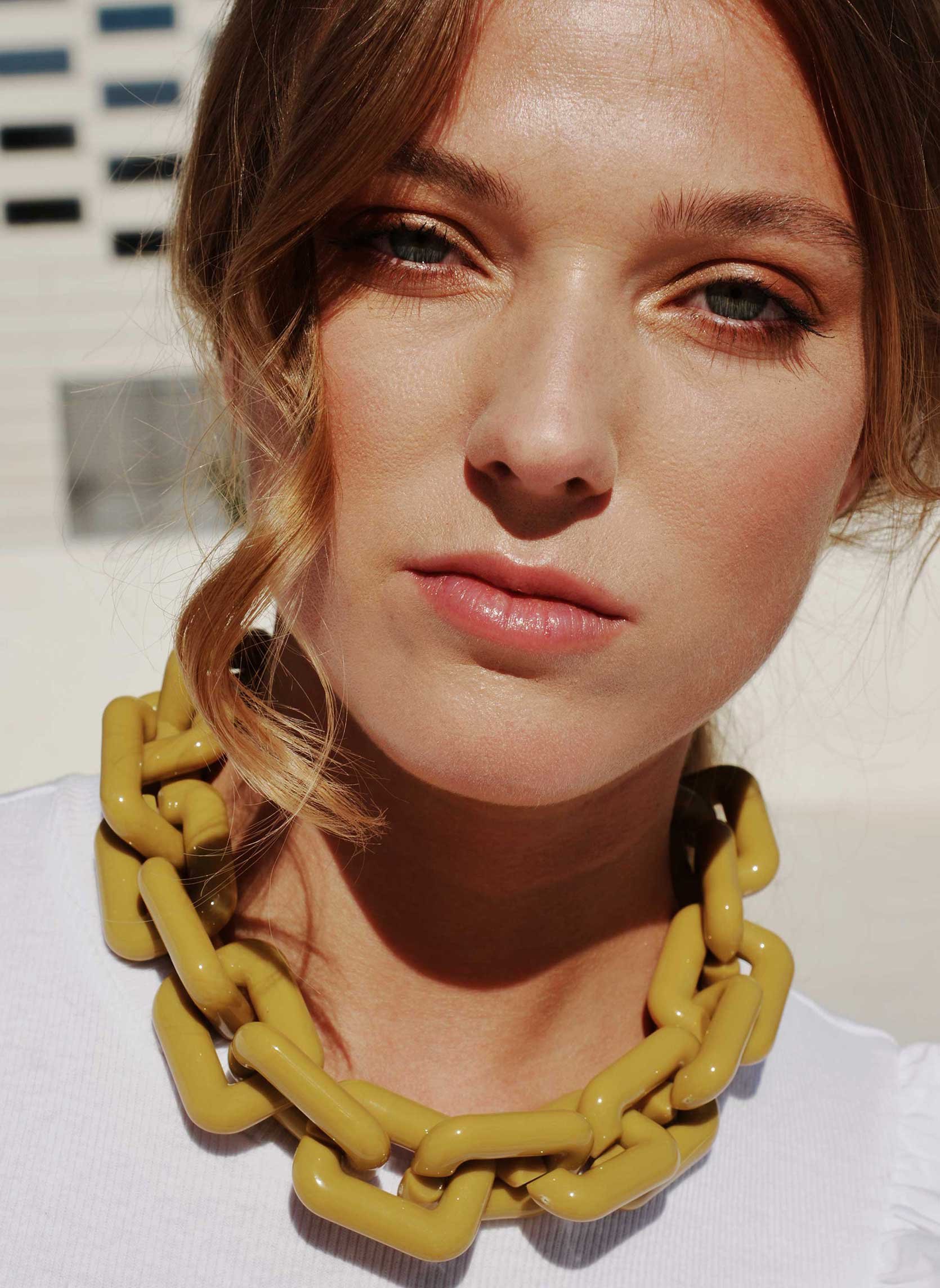 Collier grosse maille léger en aluminium rhymes HIPANEMA Vert