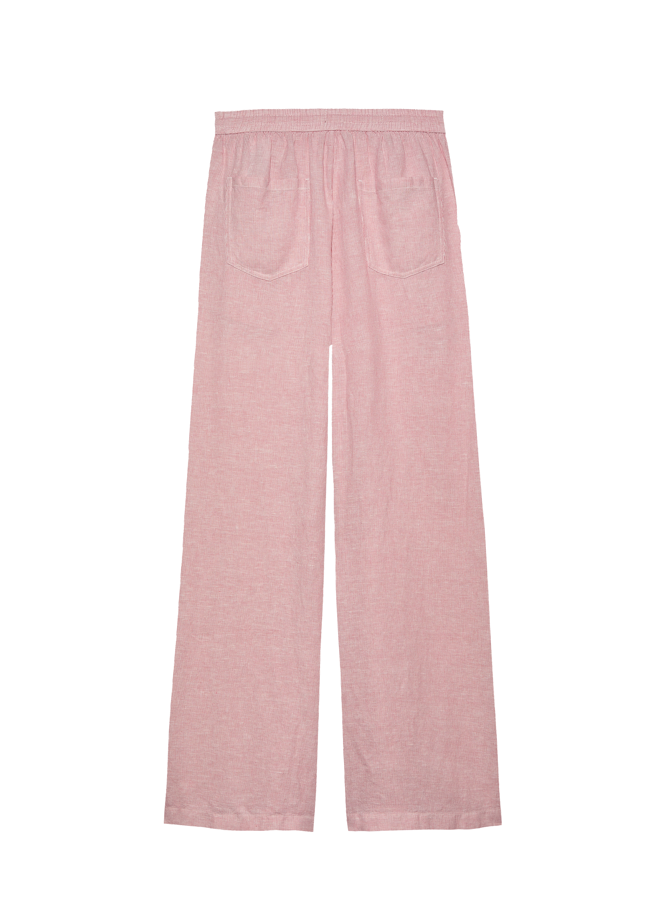 Pantalon fluide à rayures  TOMMY HILFIGER Rose
