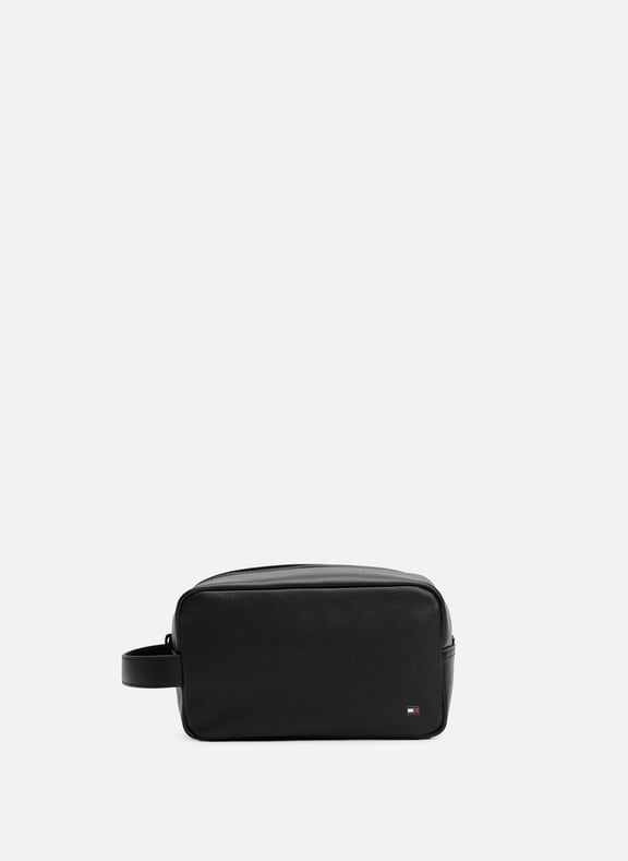 Leather toiletry bag Black by TOMMY HILFIGER TOMMY HILFIGER Leather toiletry bag Black