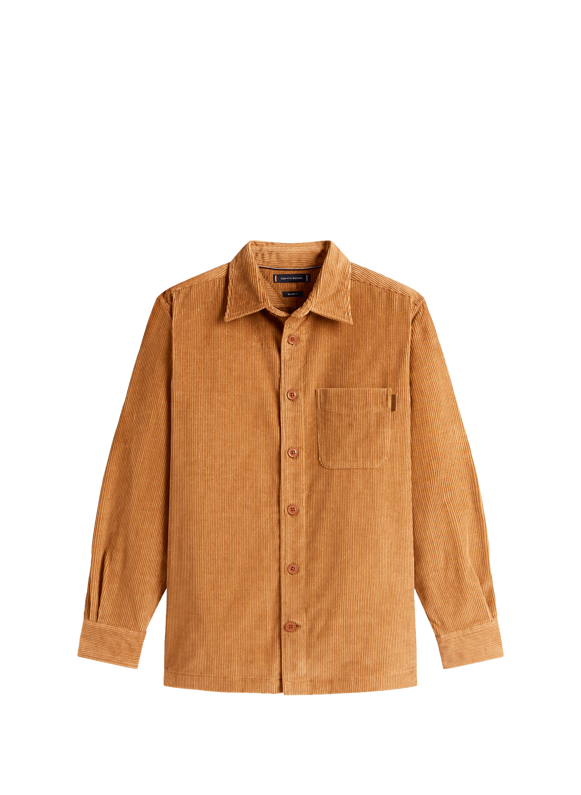 Chemise col classique manches contrastantes en coton TOMMY HILFIGER Brown