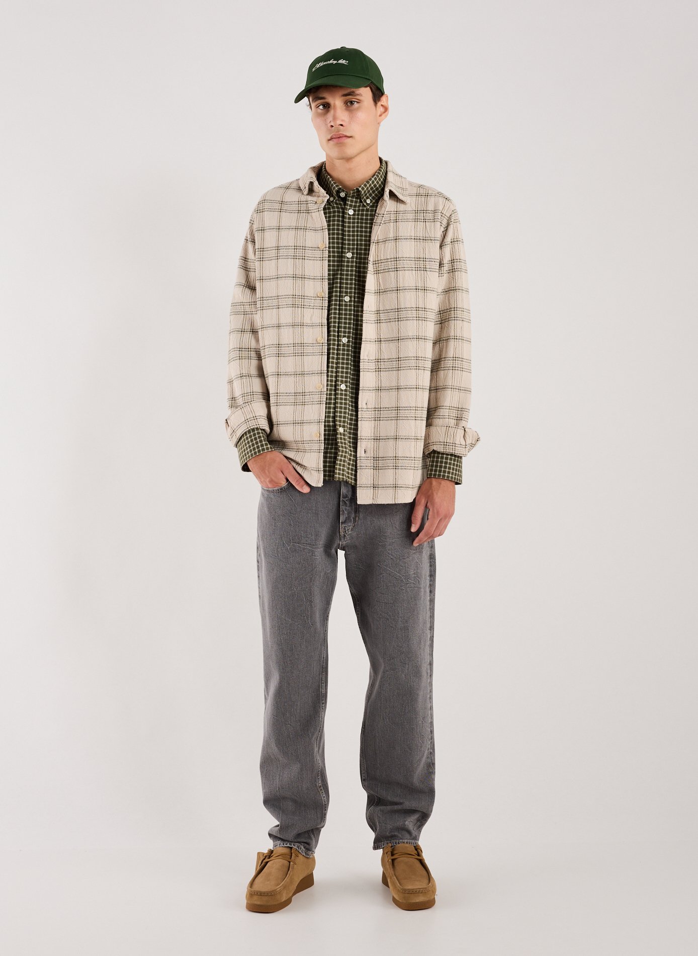 Surchemise à carreaux en coton LES DEUX Gris