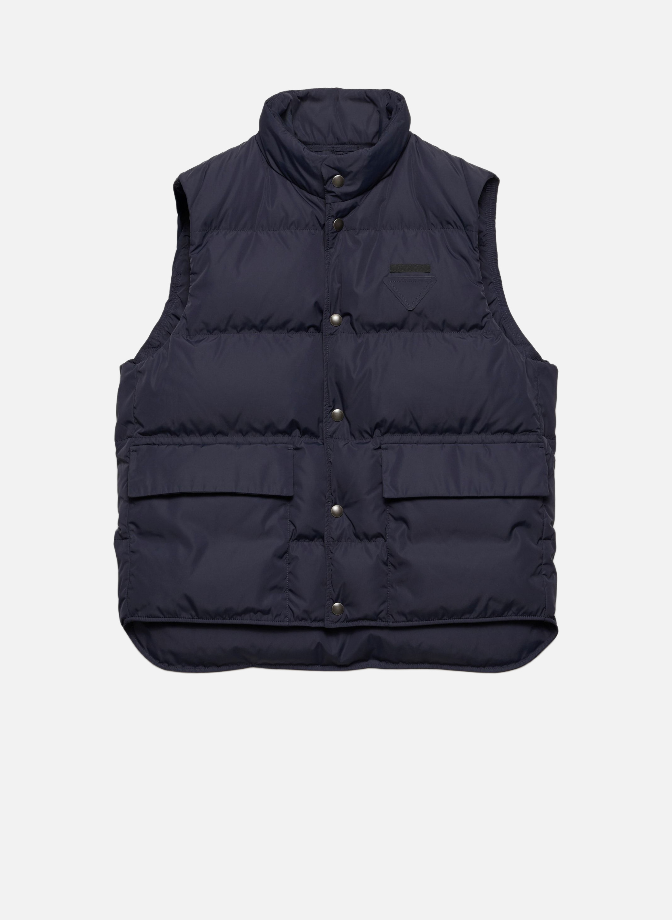 Doudoune sans manches en re-nylon PRADA Bleu