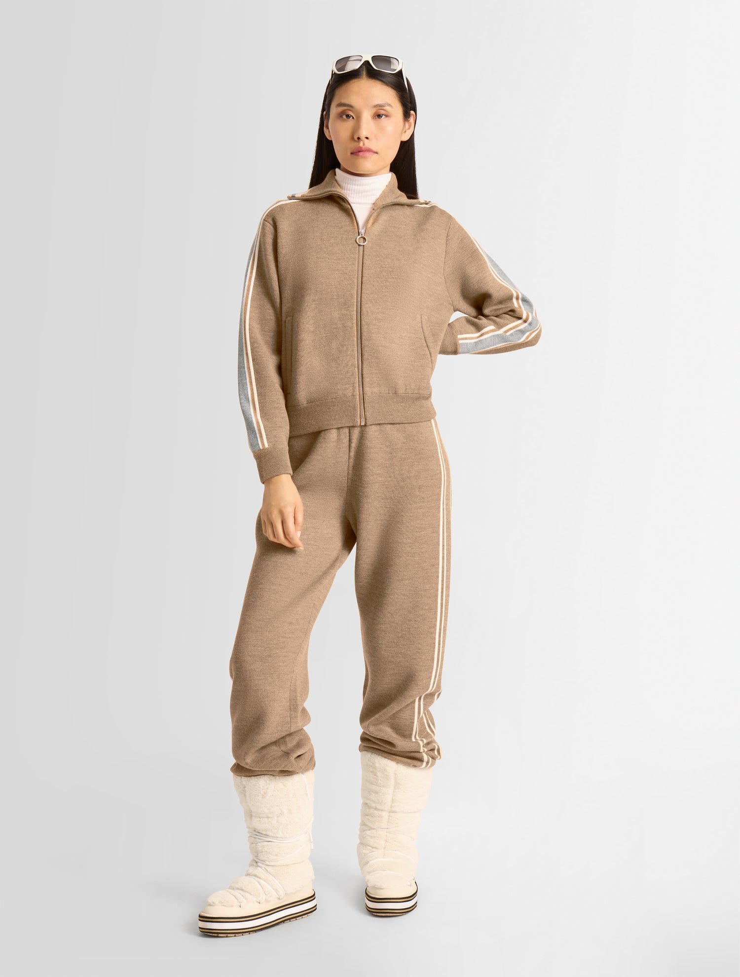 Gilet benada col tailleur coupe ample FUSALP Beige