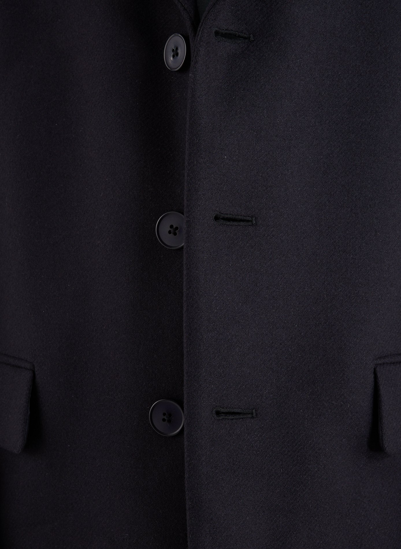 Coat with tailored collar in blended wool and cashmere AU PRINTEMPS PARIS Blue