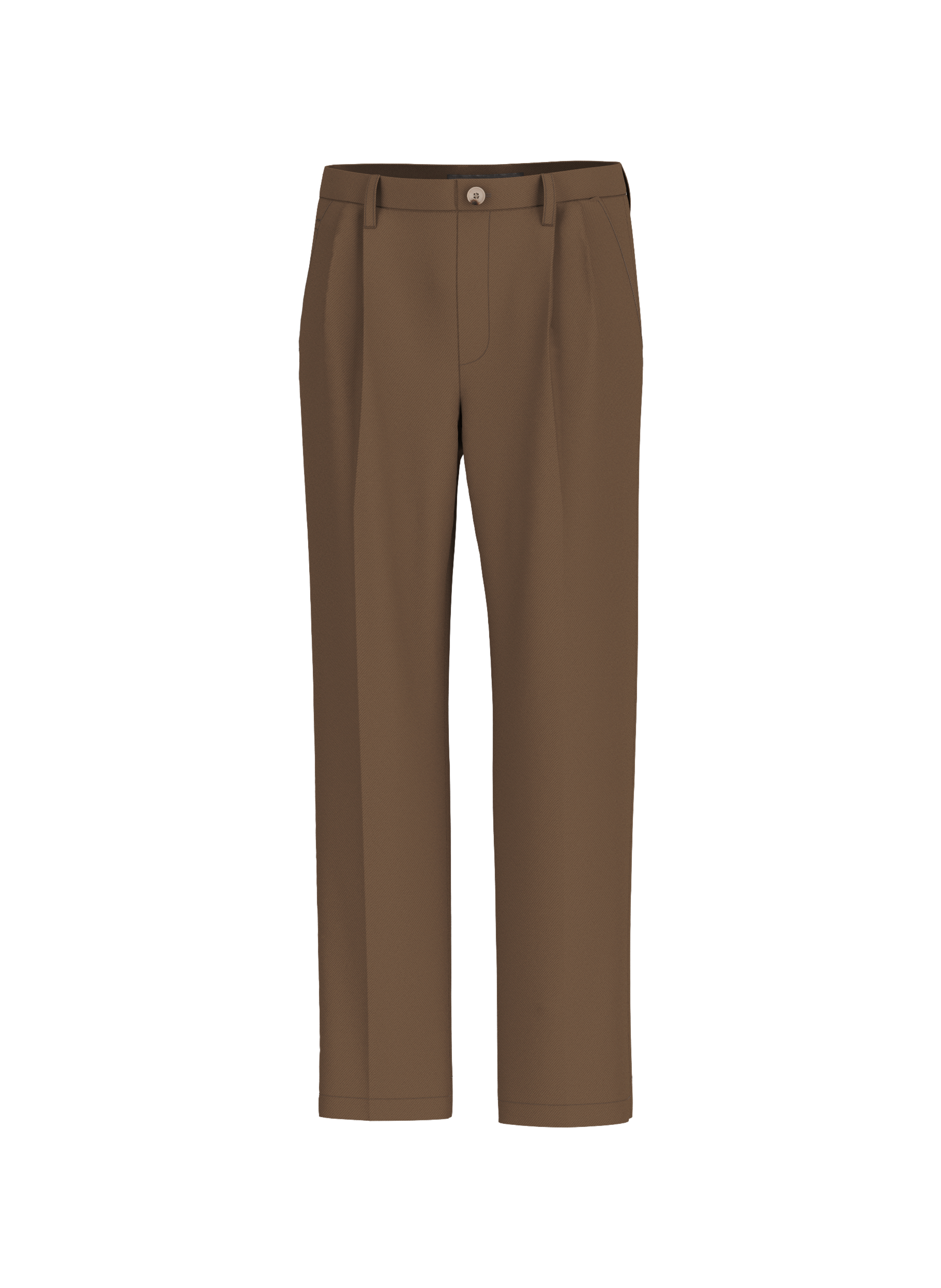 Pantalon droit en coton mélangé GUESS Marron