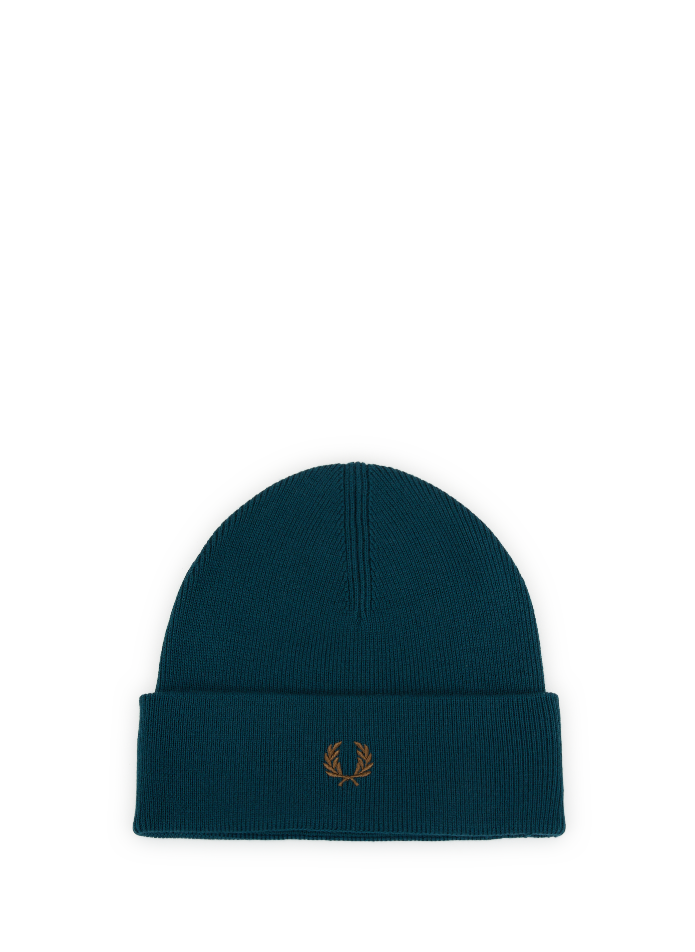 Bonnet côtelé en laine mérinos et coton FRED PERRY Noir