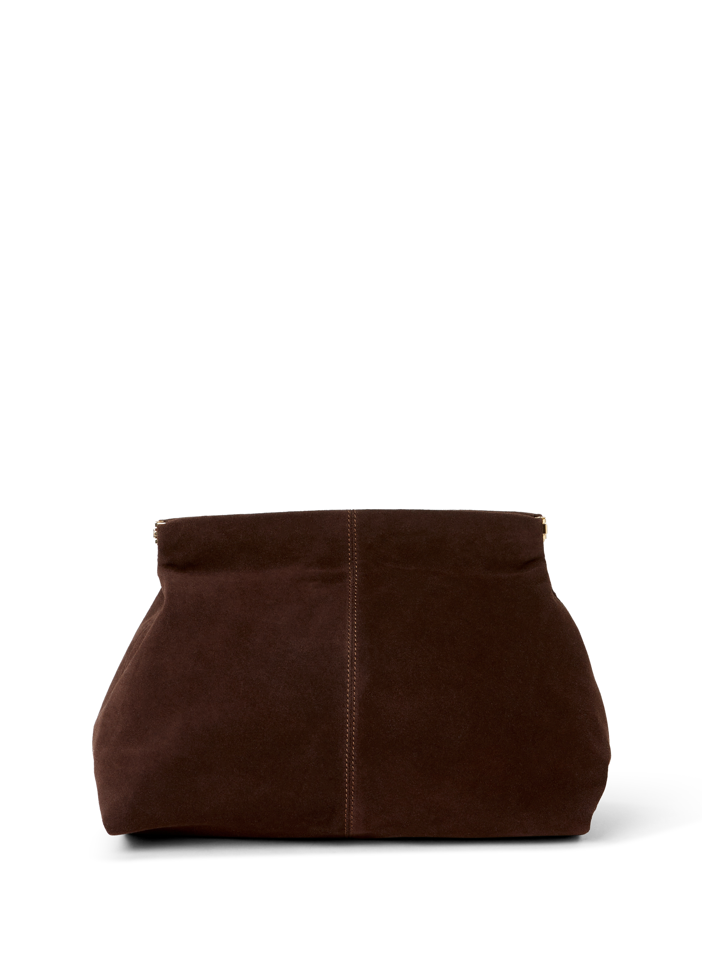 Pochette en cuir suédé FLATTERED Marron