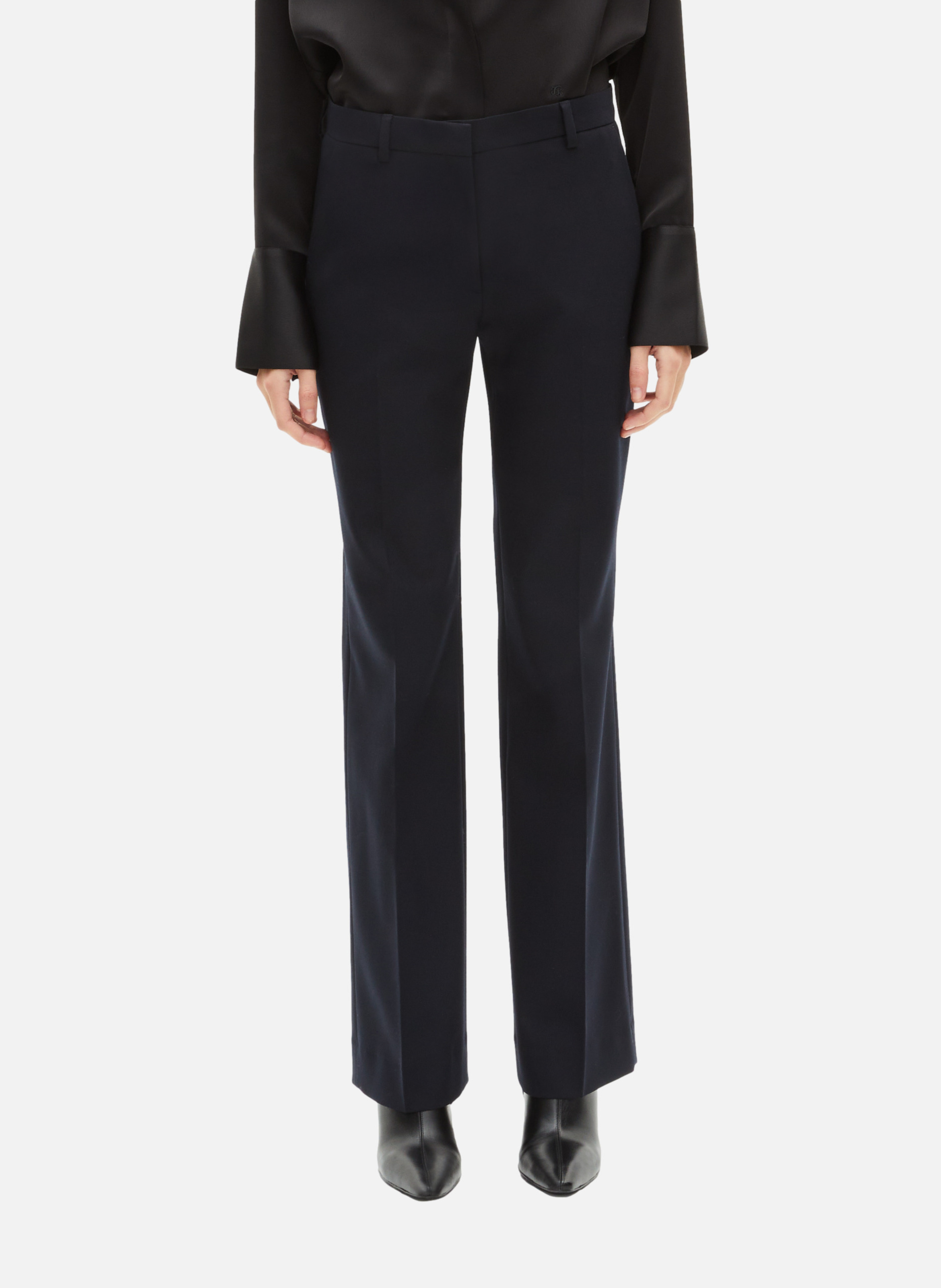 Pantalon tailleur droit en laine mélangée THE KOOPLES Bleu