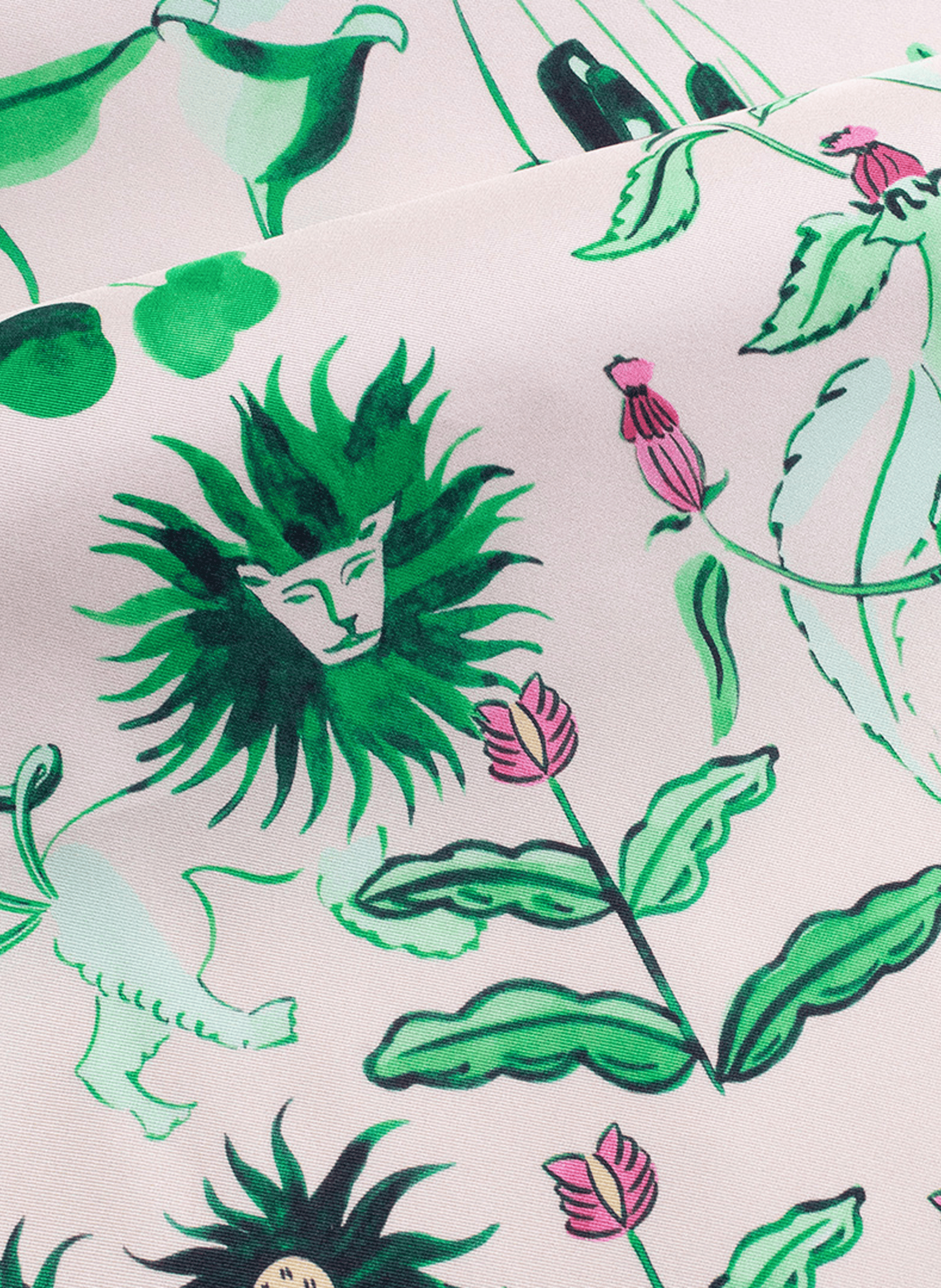 Toile Fantastique - Carré 90 imprimé en soie PETITJEAN PARIS Multicolore