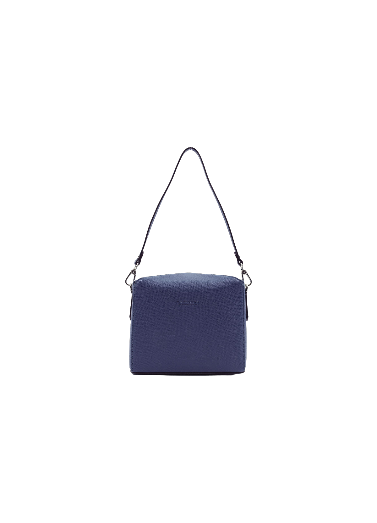 Cassetta toile | Sac porté épaule en grain enrobé  Marine