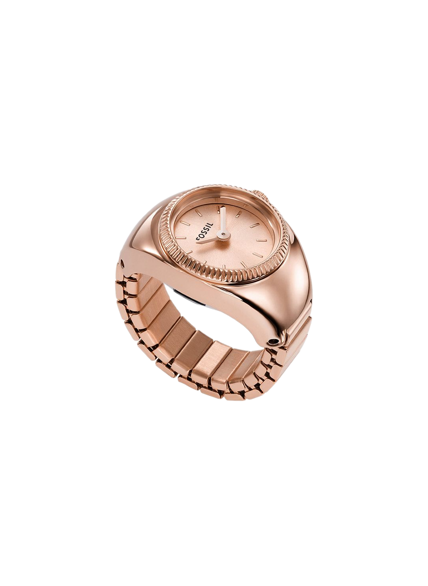 Montre bague quartz en acier FOSSIL Rose