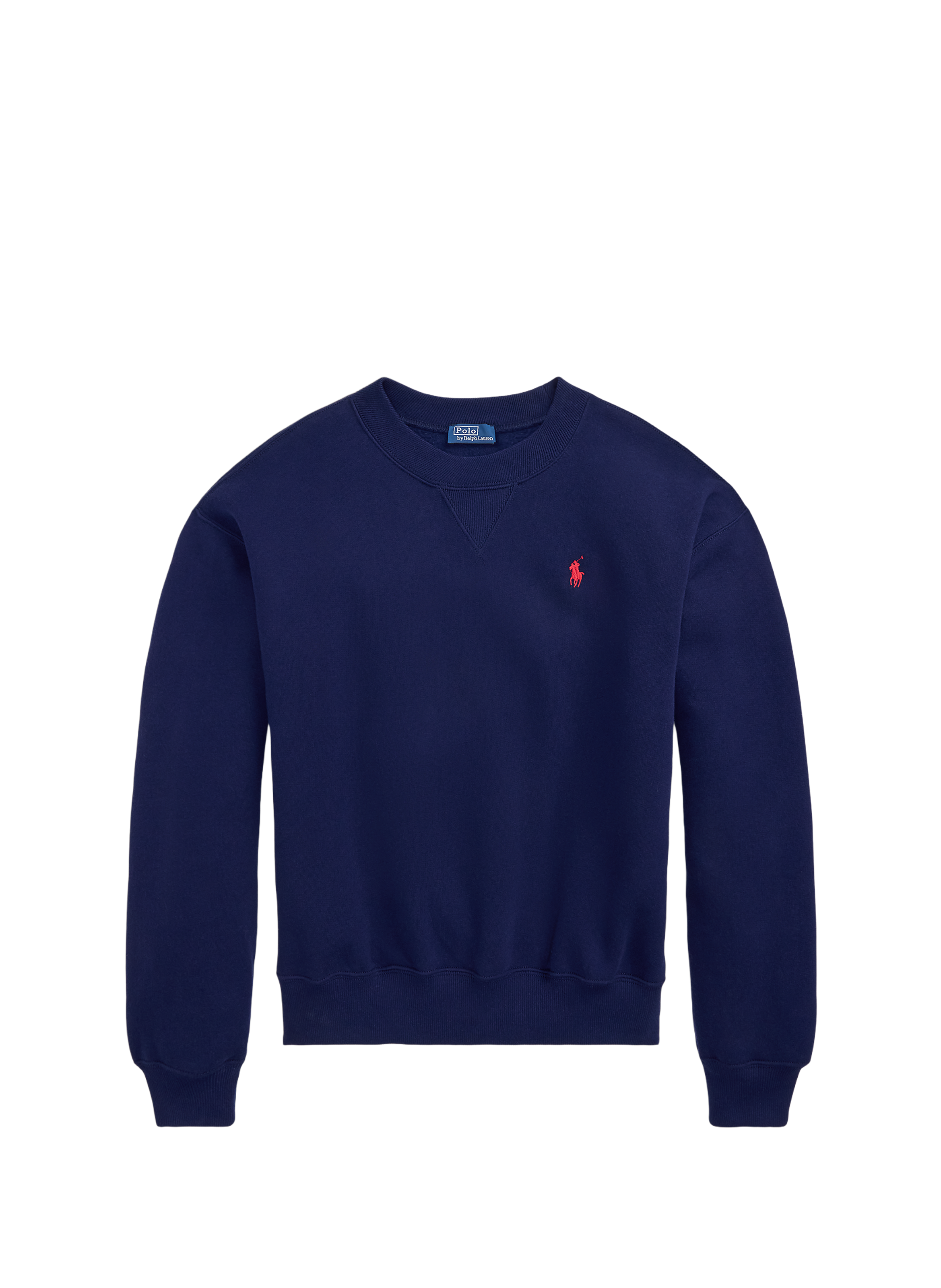 Embroidered logo sweatshirt in mixed cotton POLO RALPH LAUREN Blue