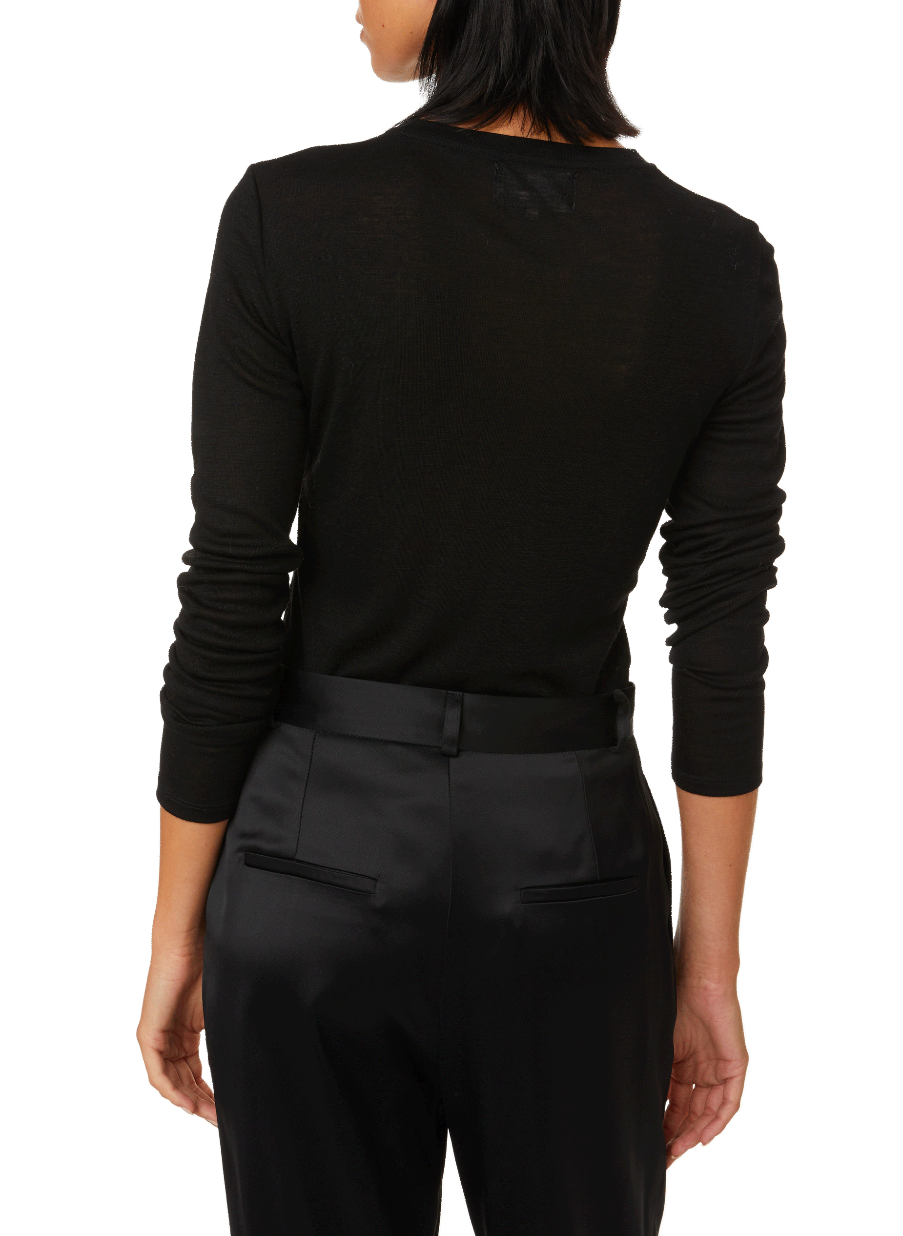 Fine wool jumper Black