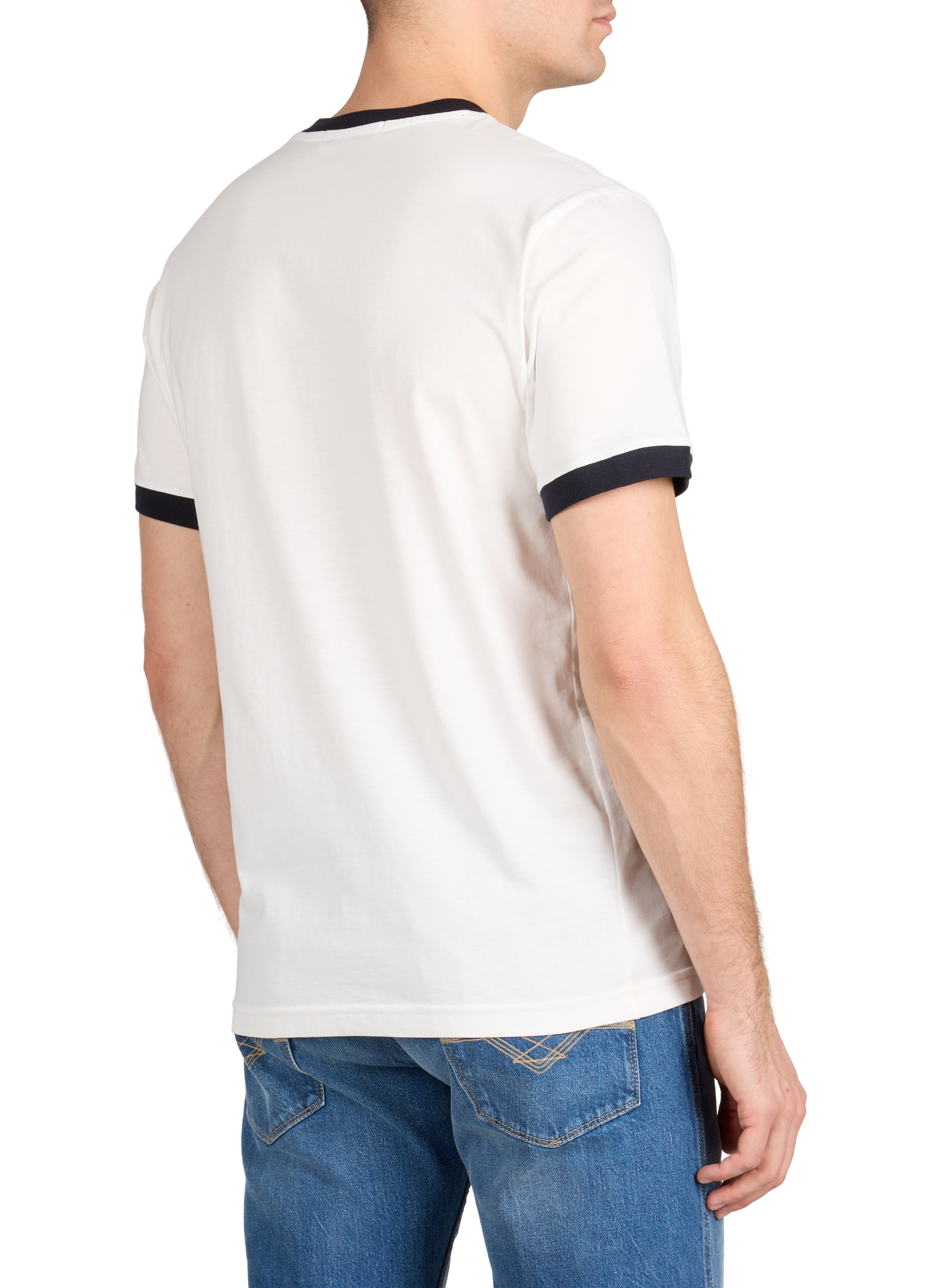 T-shirt imprimé à col rond en coton REPLAY Blanc