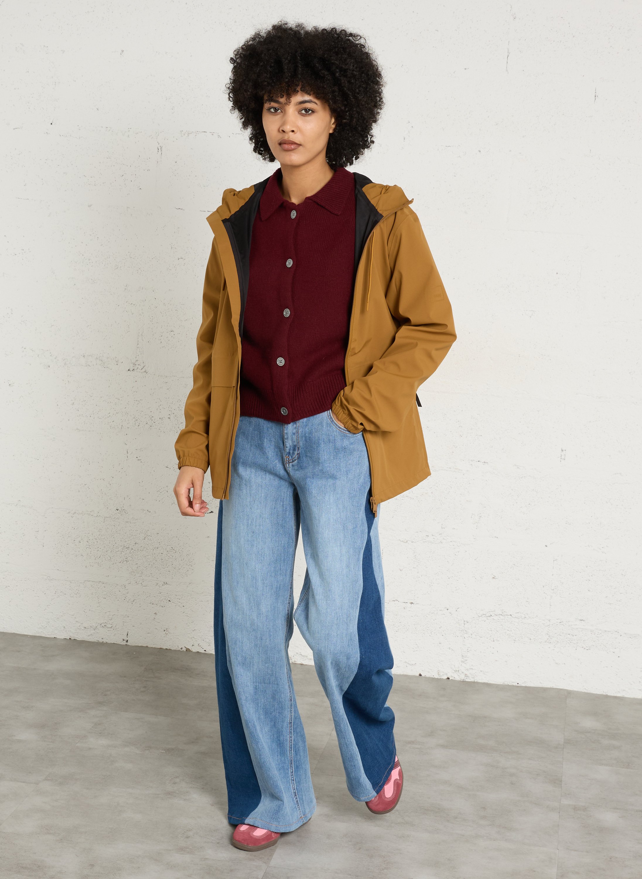 Cardigan court uni en laine peter MAISON 123 Rouge