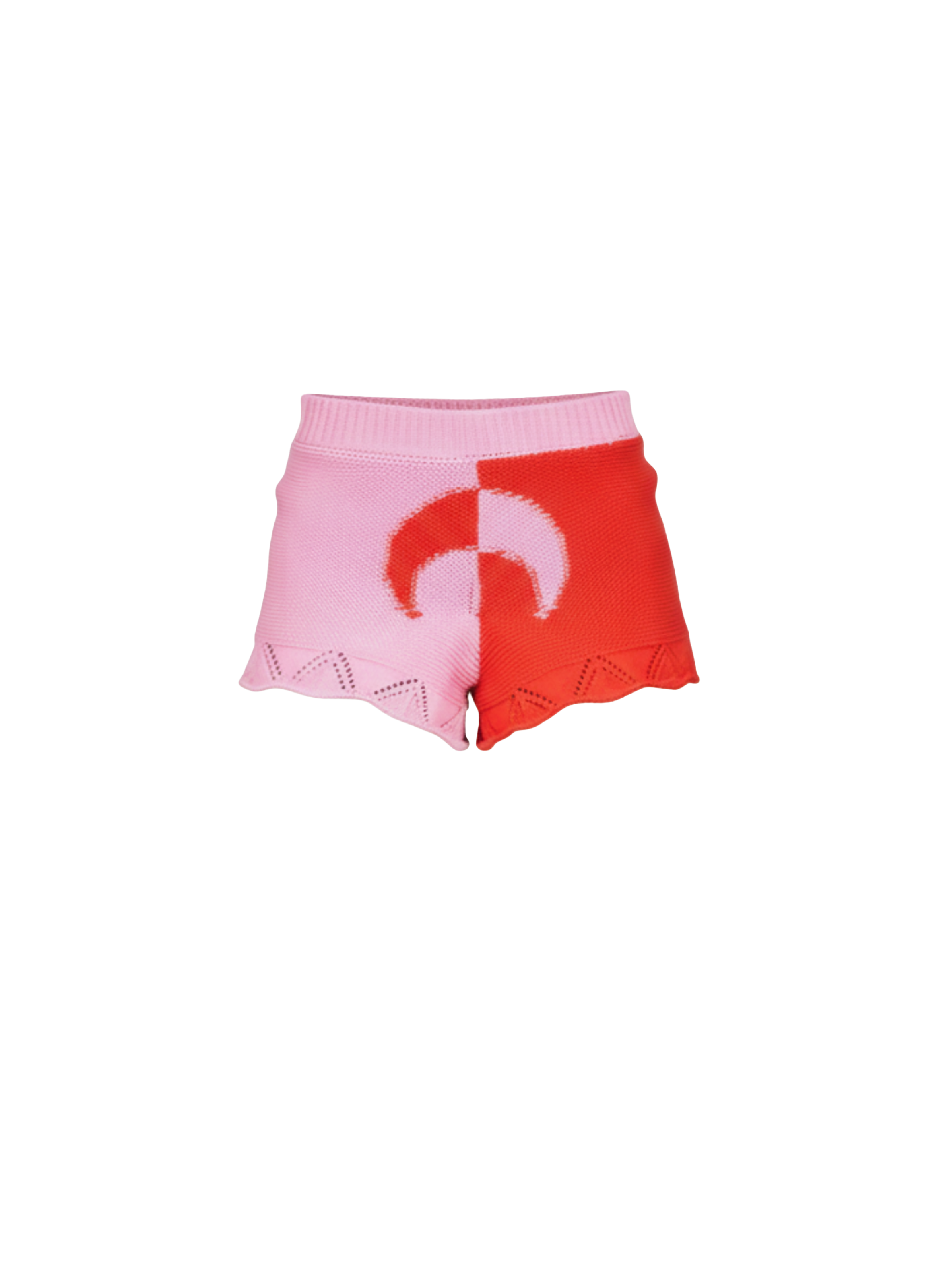 Mini-short moon en maille crochet MARINE SERRE Rouge