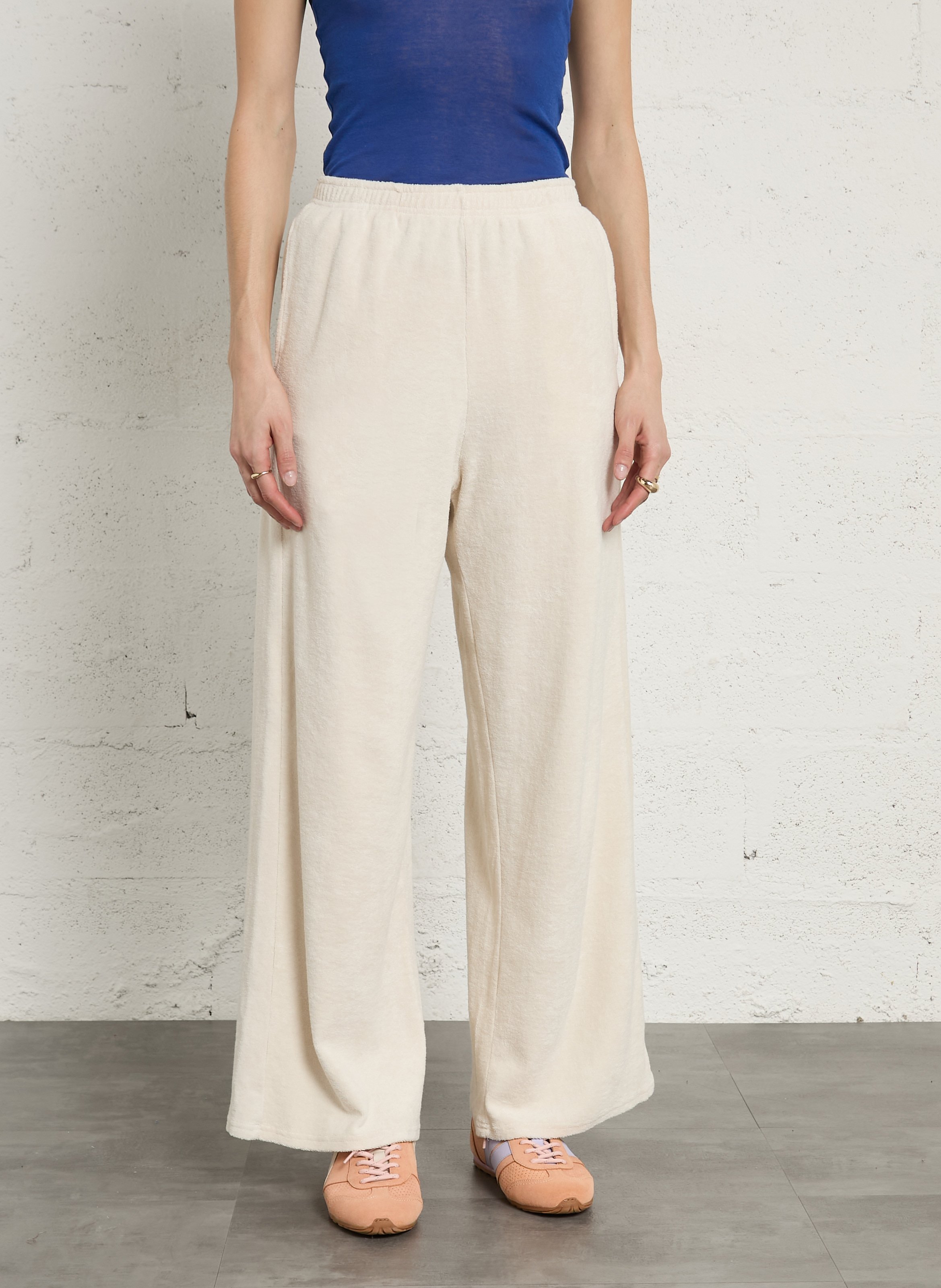 Jogging large en velours fuxow AMERICAN VINTAGE Beige