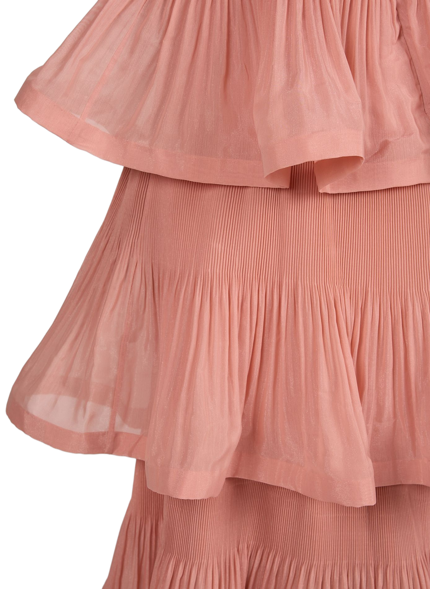 Pleated midi dress with ruffles ZIMMERMANN Pink