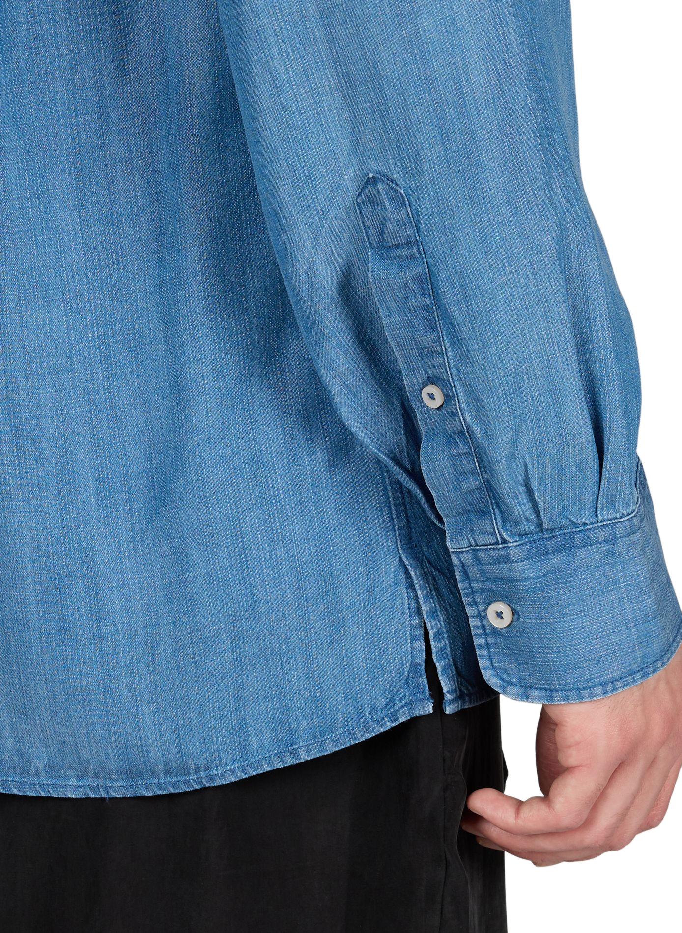 Denim effect shirt OFFICINE GENERALE Blue