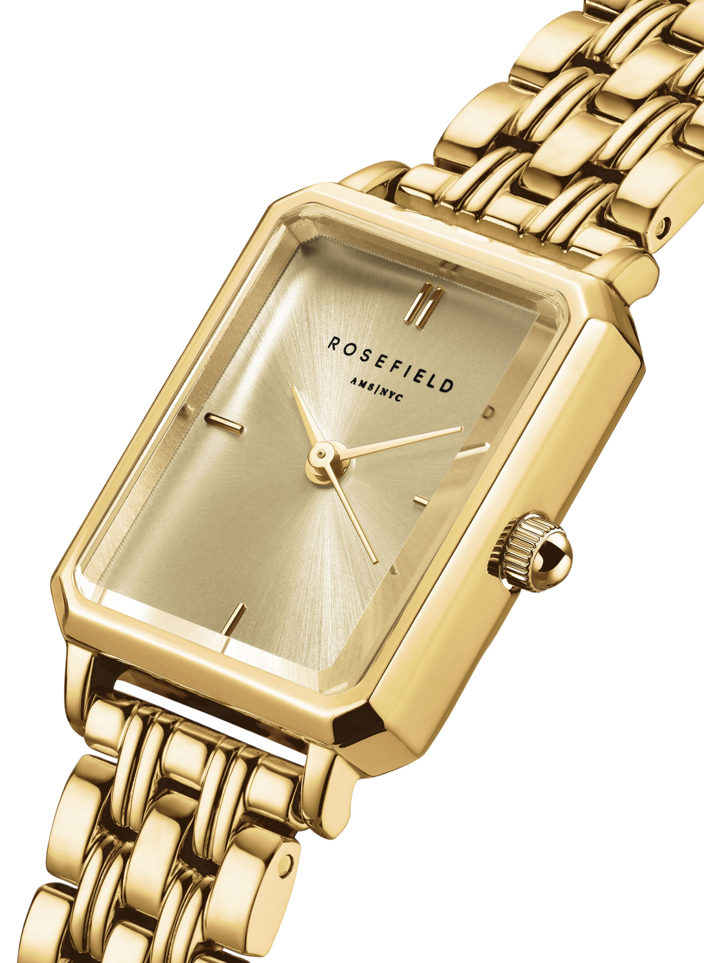 Montre analogique Octagon en acier inoxydable ROSEFIELD Doré