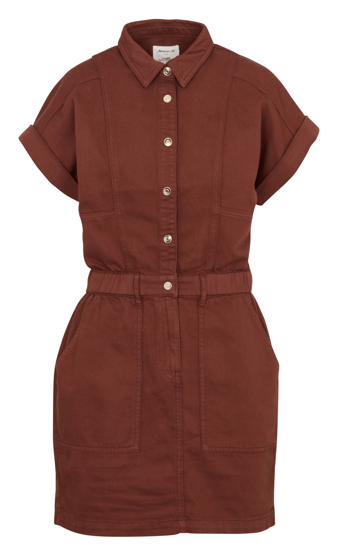 Robe courte col classique en coton betsina MAISON 123 Beige