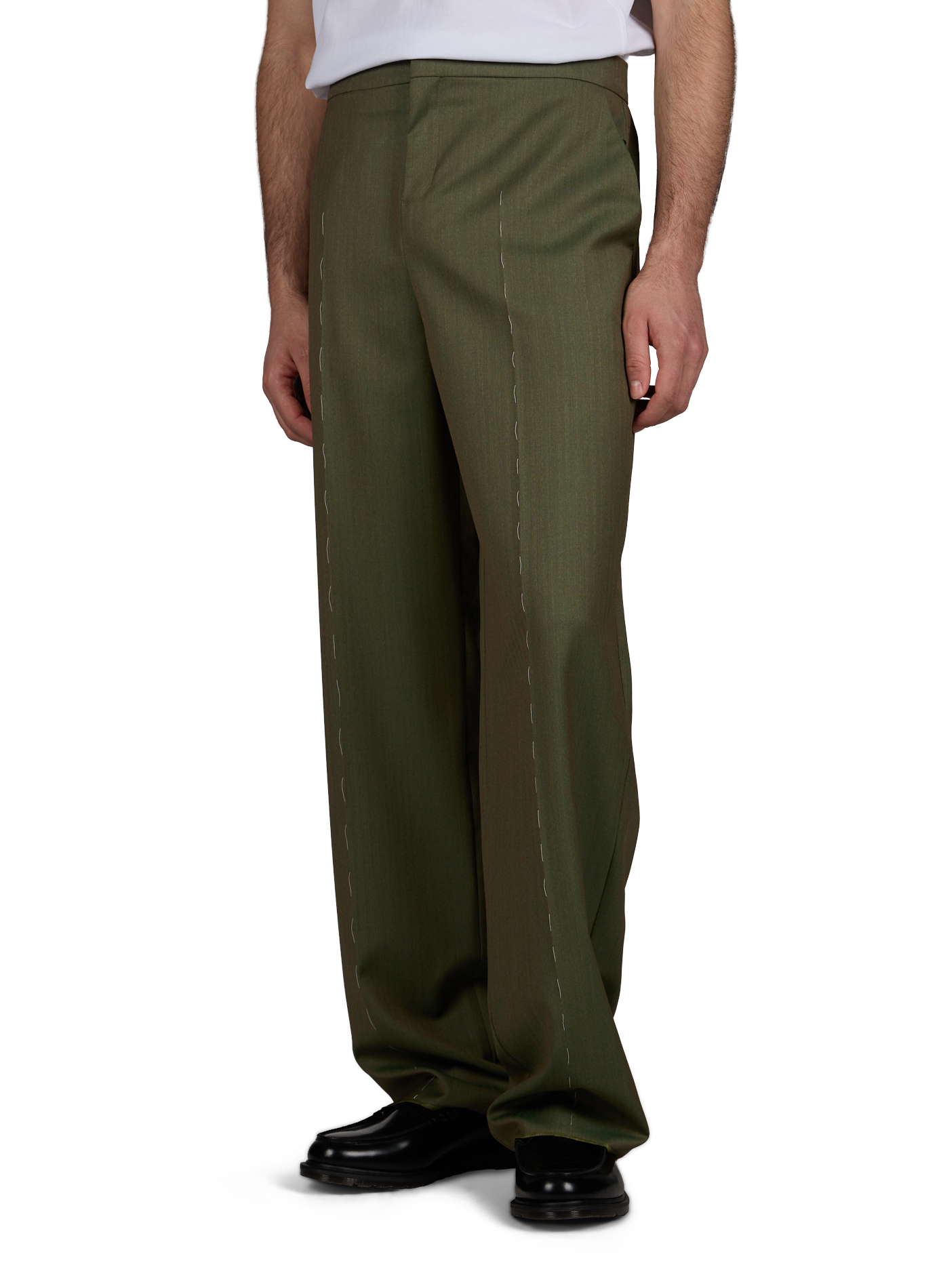 Straight new wool trousers SONIA CARRASCO Khaki