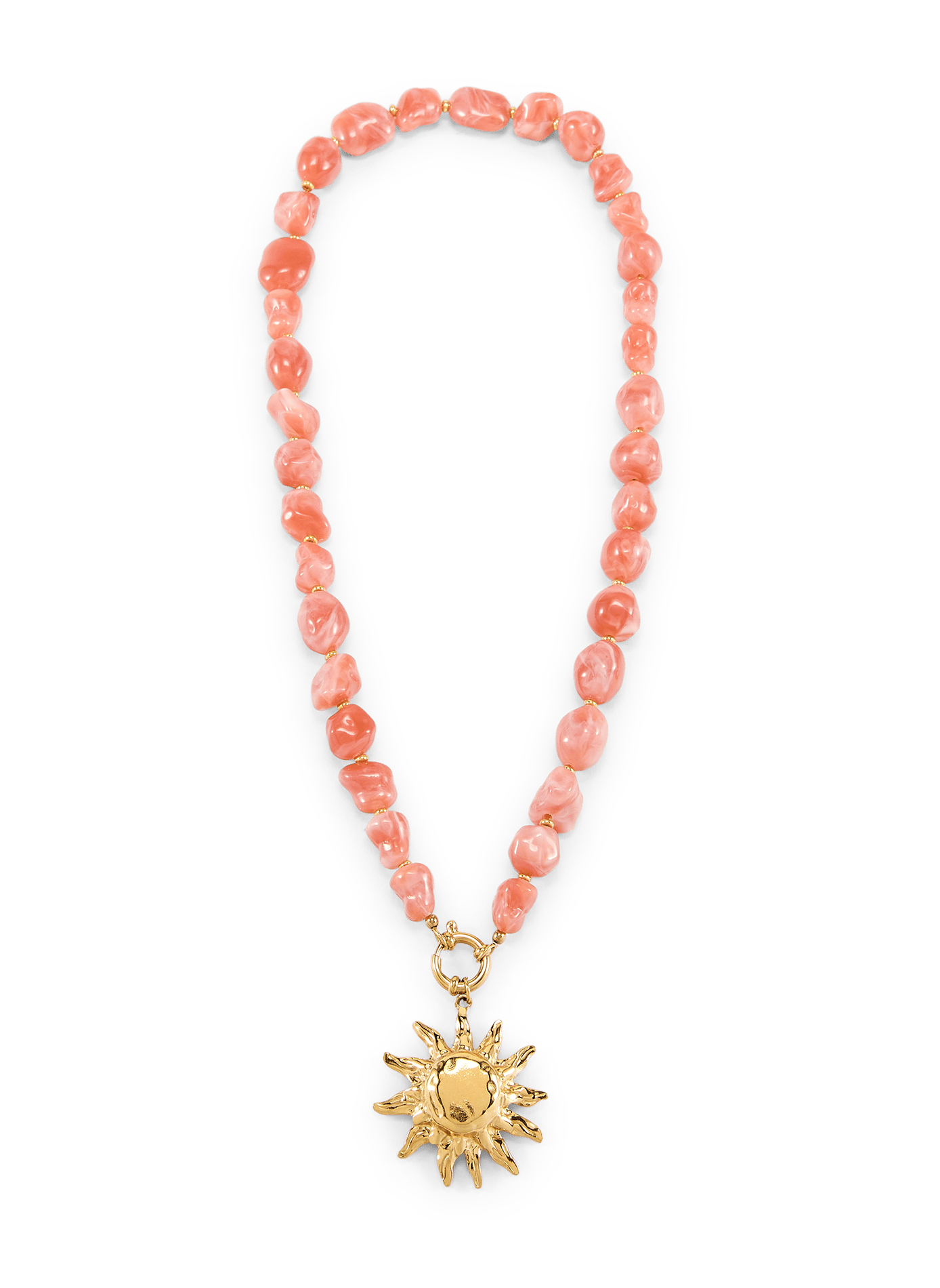 Sun pendant pearl necklace AU PRINTEMPS PARIS Pink