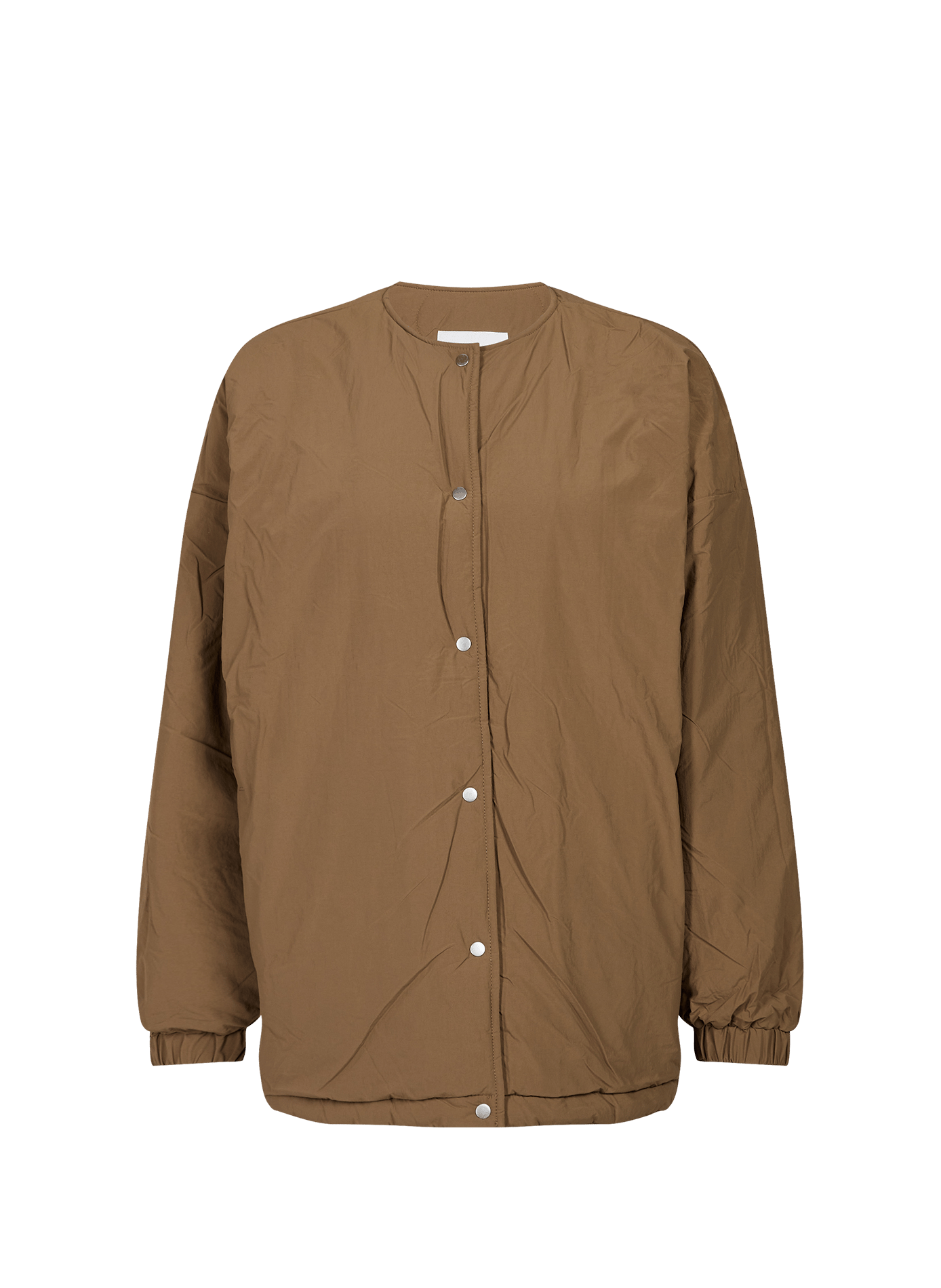 Quilted jacket with logo on the back VILA Brown