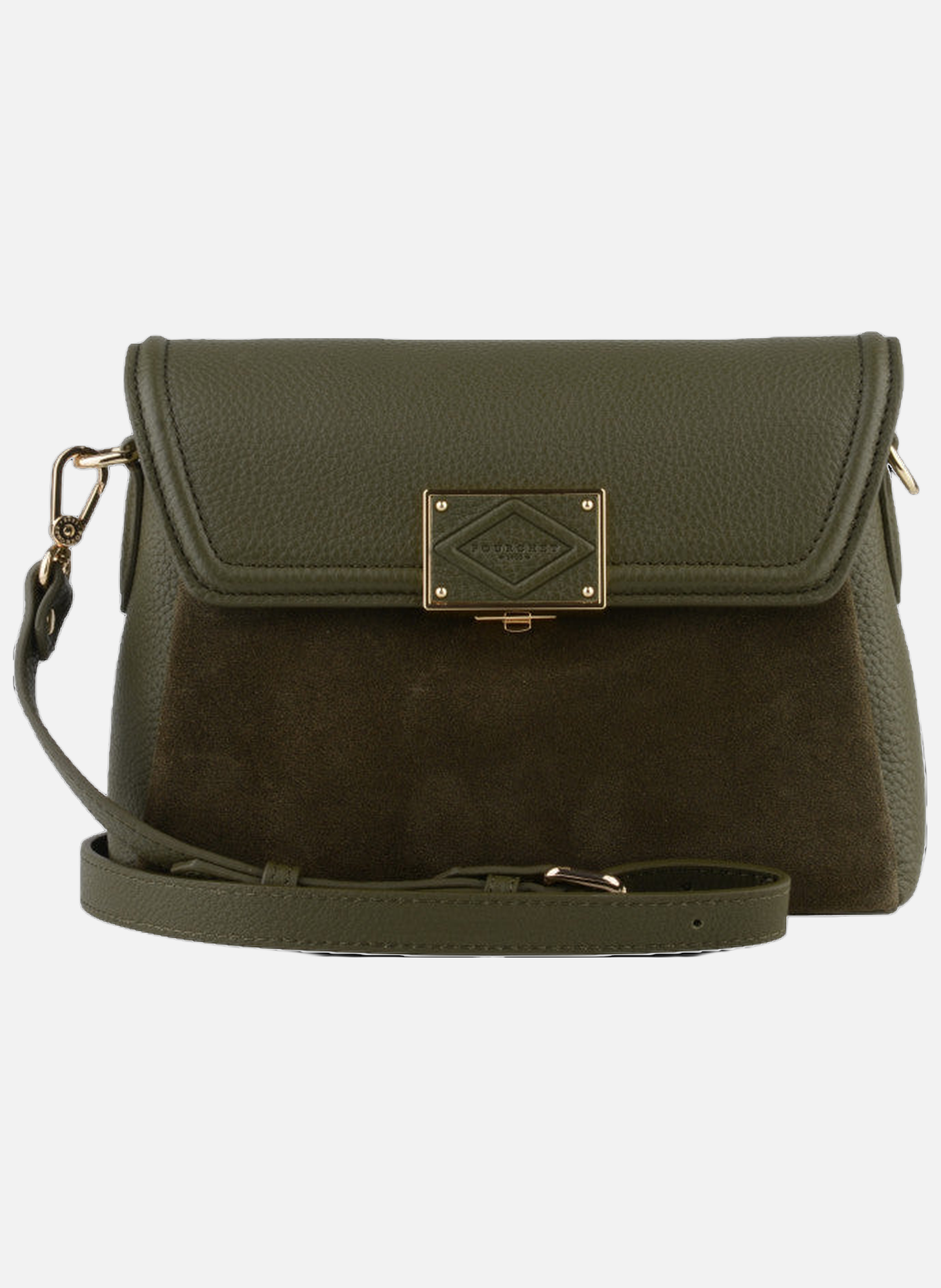 Carat nubuck | sac à main POURCHET Kaki