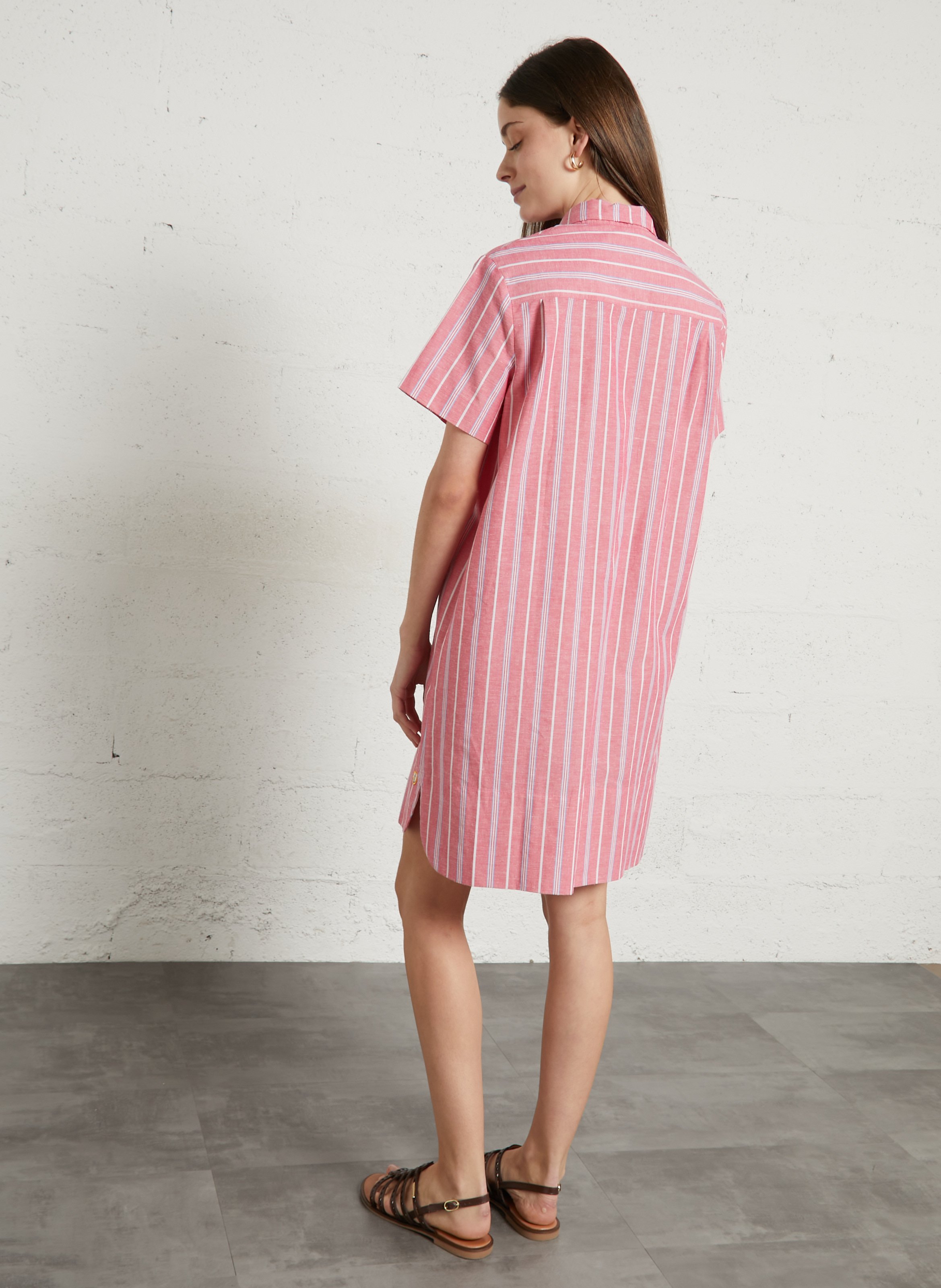 Robe courte à rayures heritage ARMOR-LUX Roze