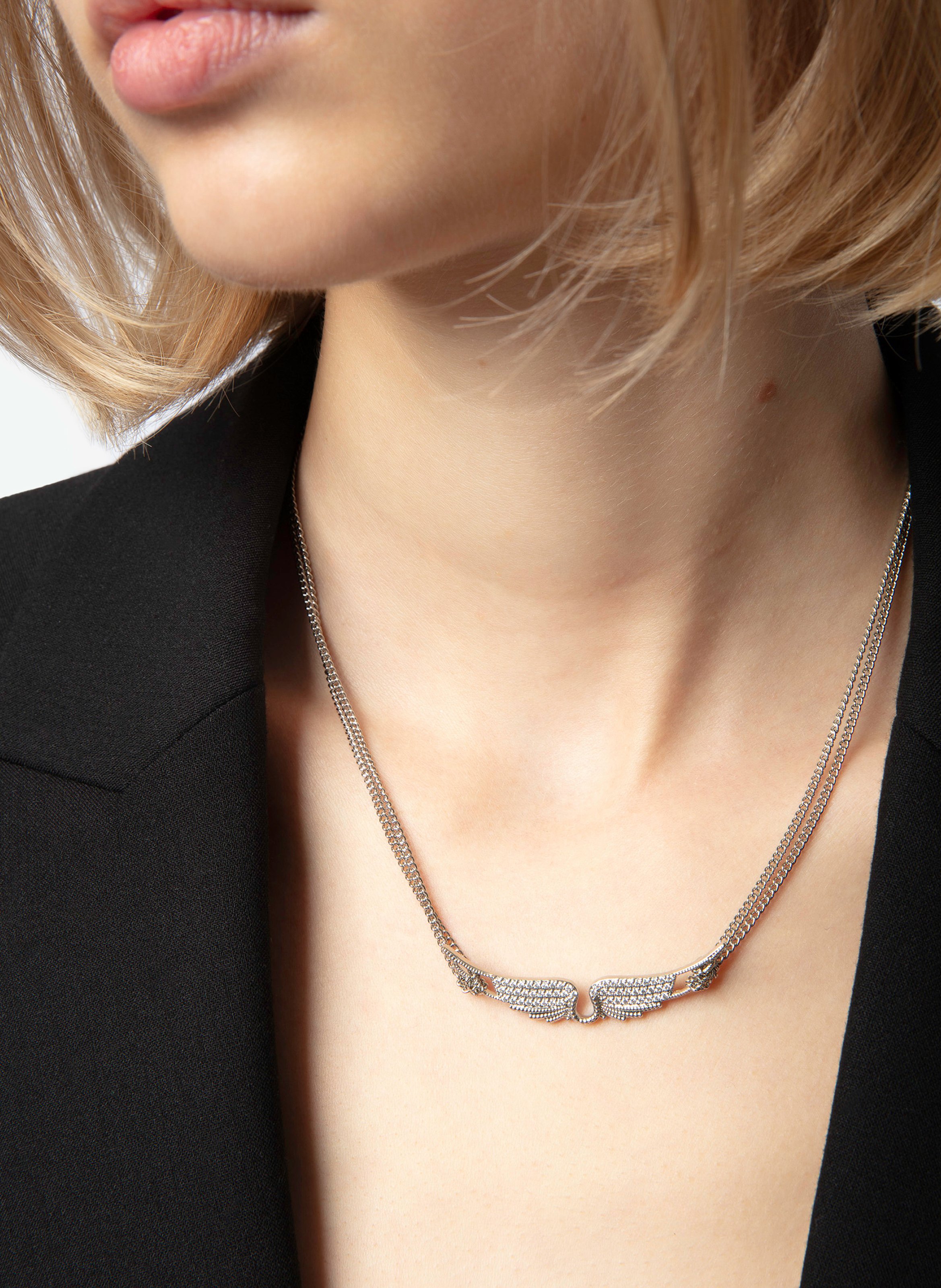 Rock rhinestone necklace ZADIG&VOLTAIRE Silver