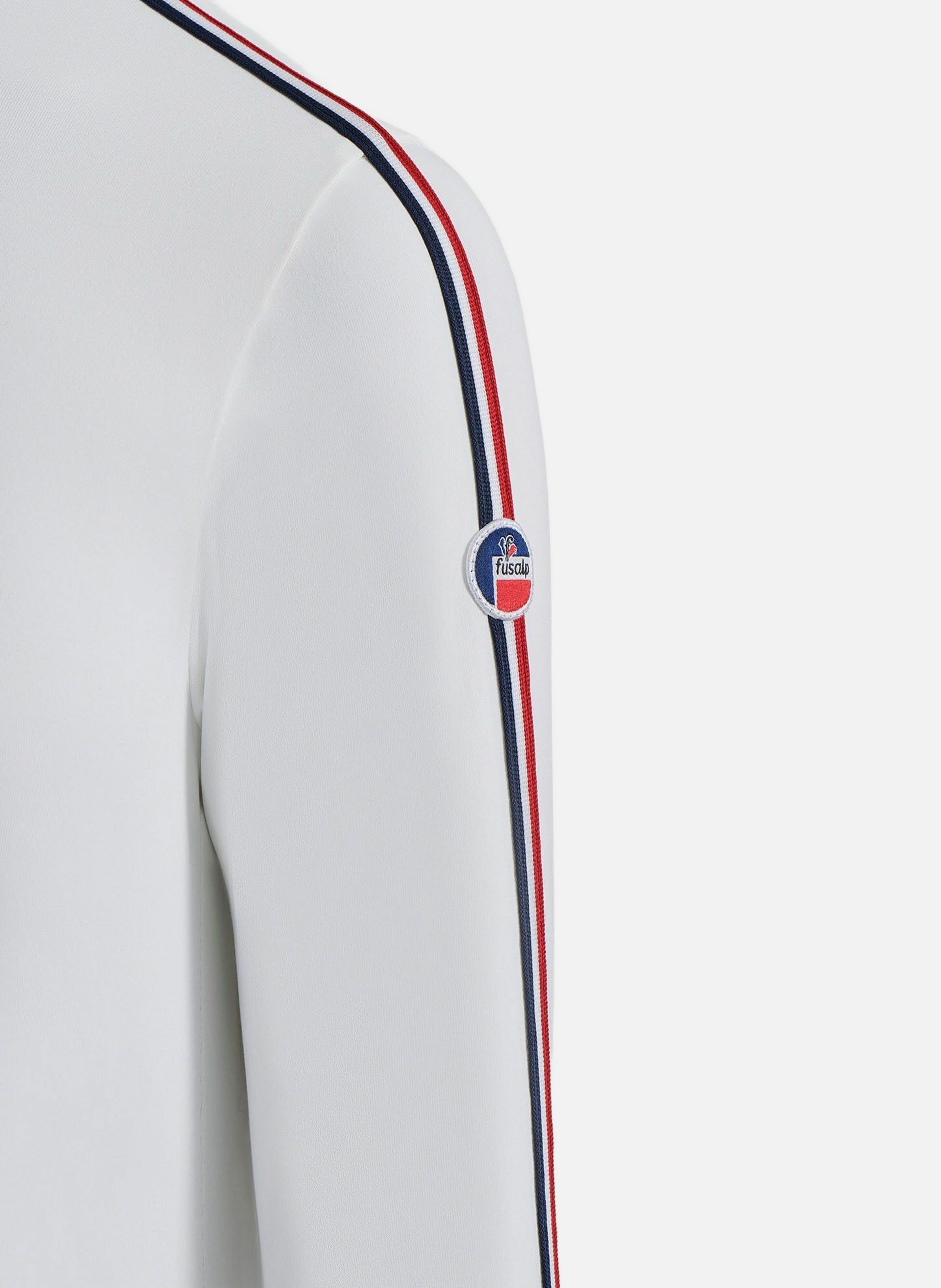 Stellia high-neck fitted sweater. FUSALP White