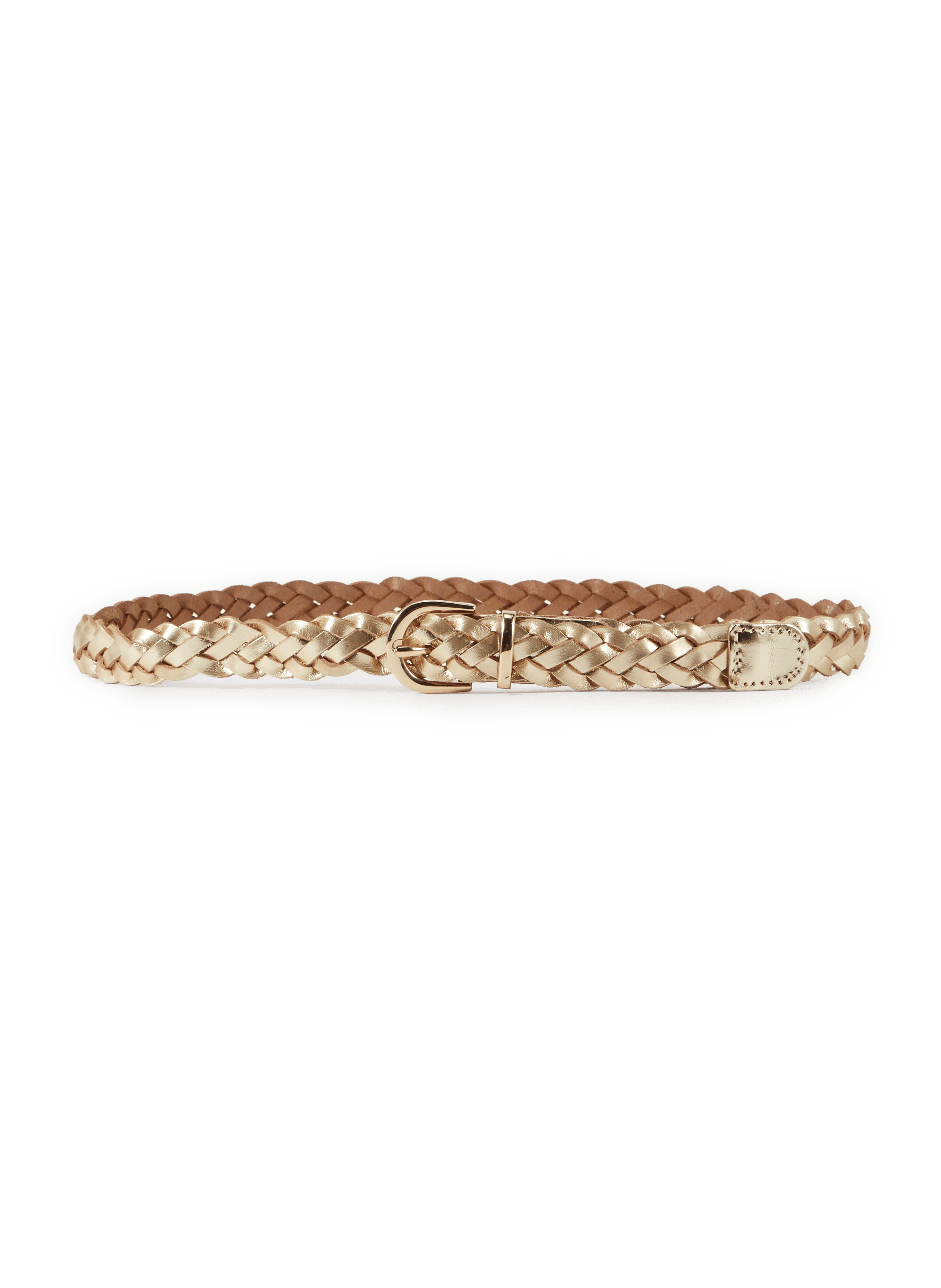 Braided leather belt SAISON 1865 Golden