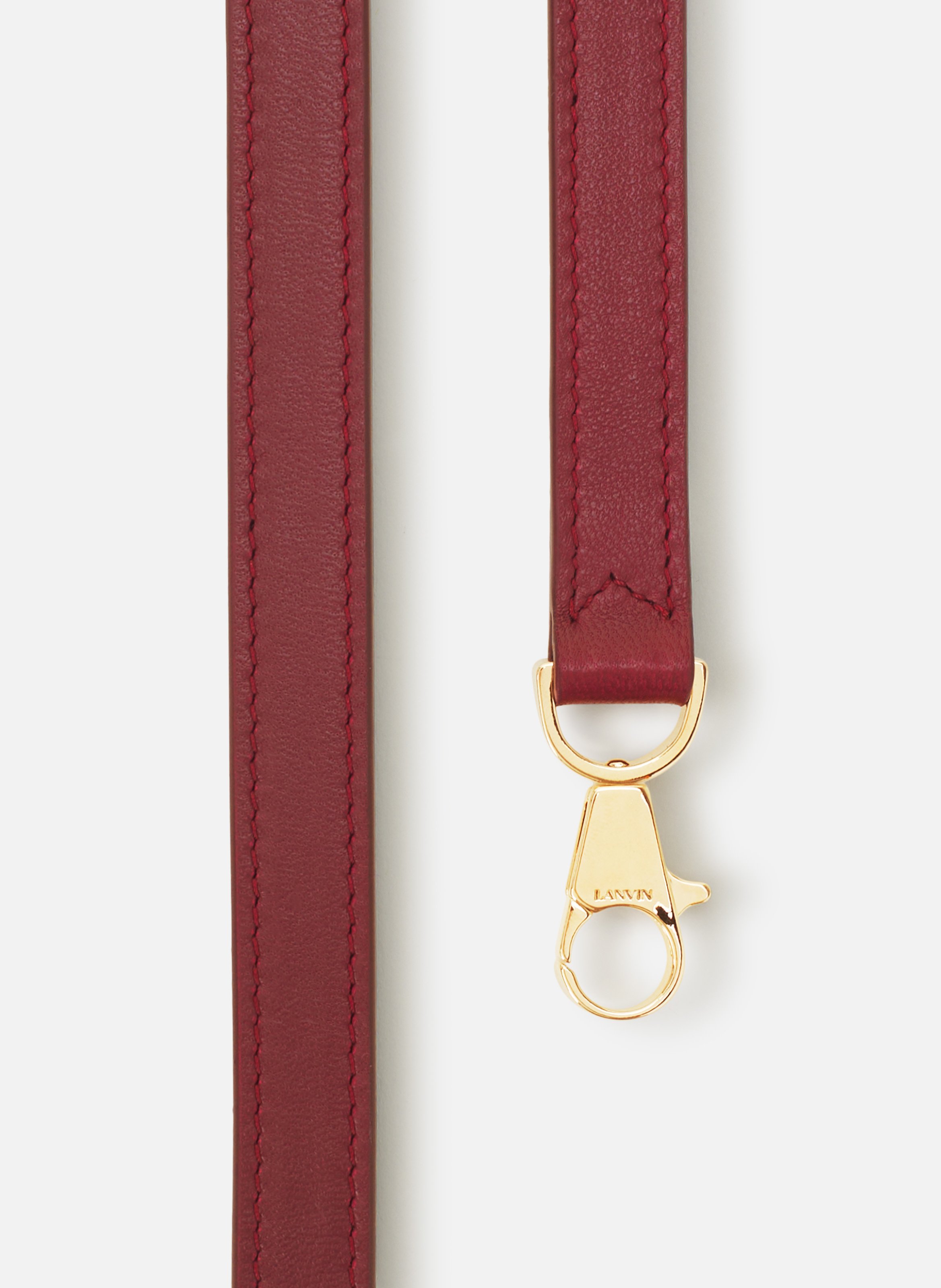 Sac compagnon 20 en cuir vernis LANVIN Rouge