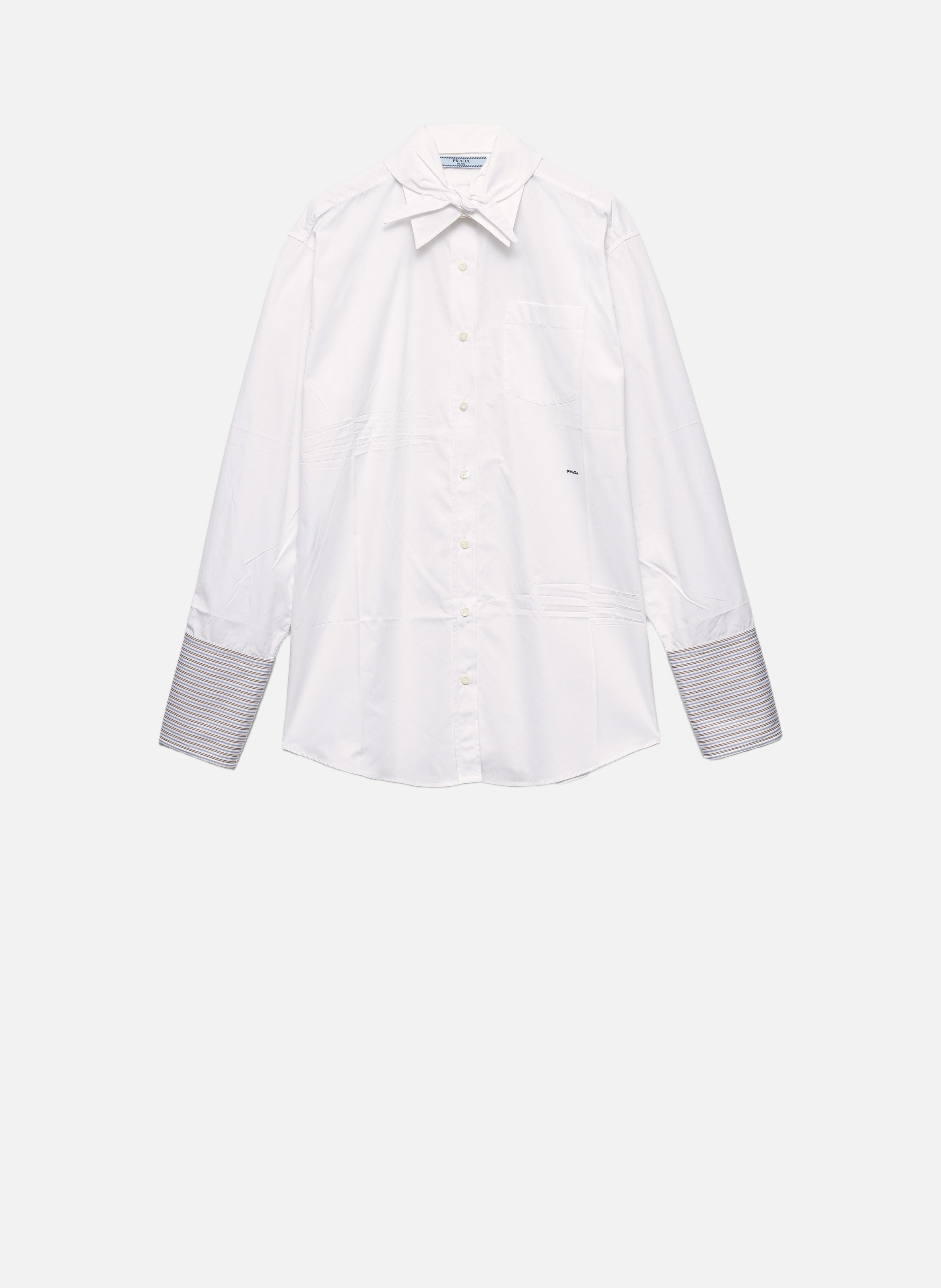 Chemise en popeline PRADA Blanc